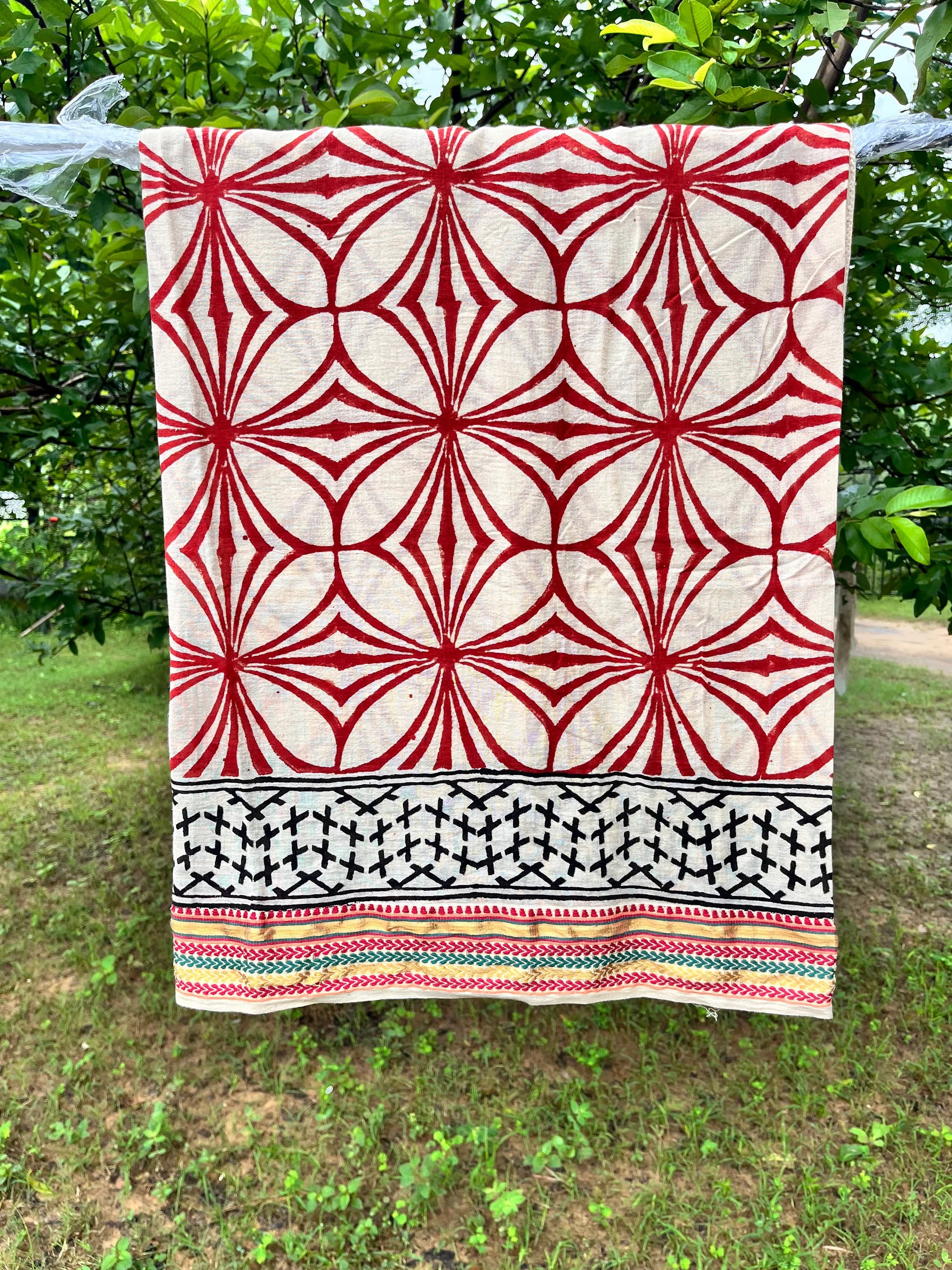 Hand Block Print Cotton Sarong, Beach Cover Up, Indian Pareo, Boho Beach Wrap, Handmade Cotton Sarong