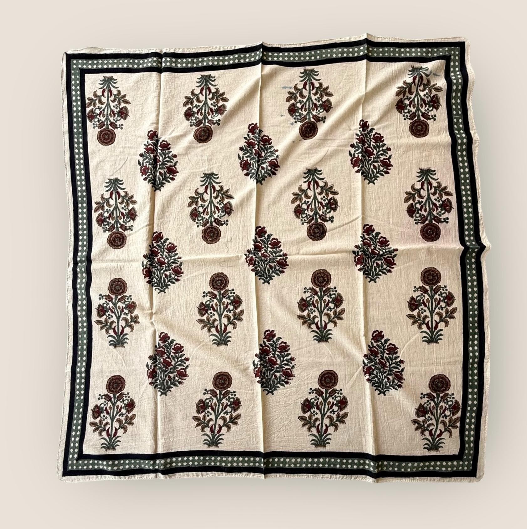Hand Block Printed Cotton Square Scarf,Hijab for Women, Cotton head scarf,gift,Women face cover,Hijab Head cover,Hand made Head cover
