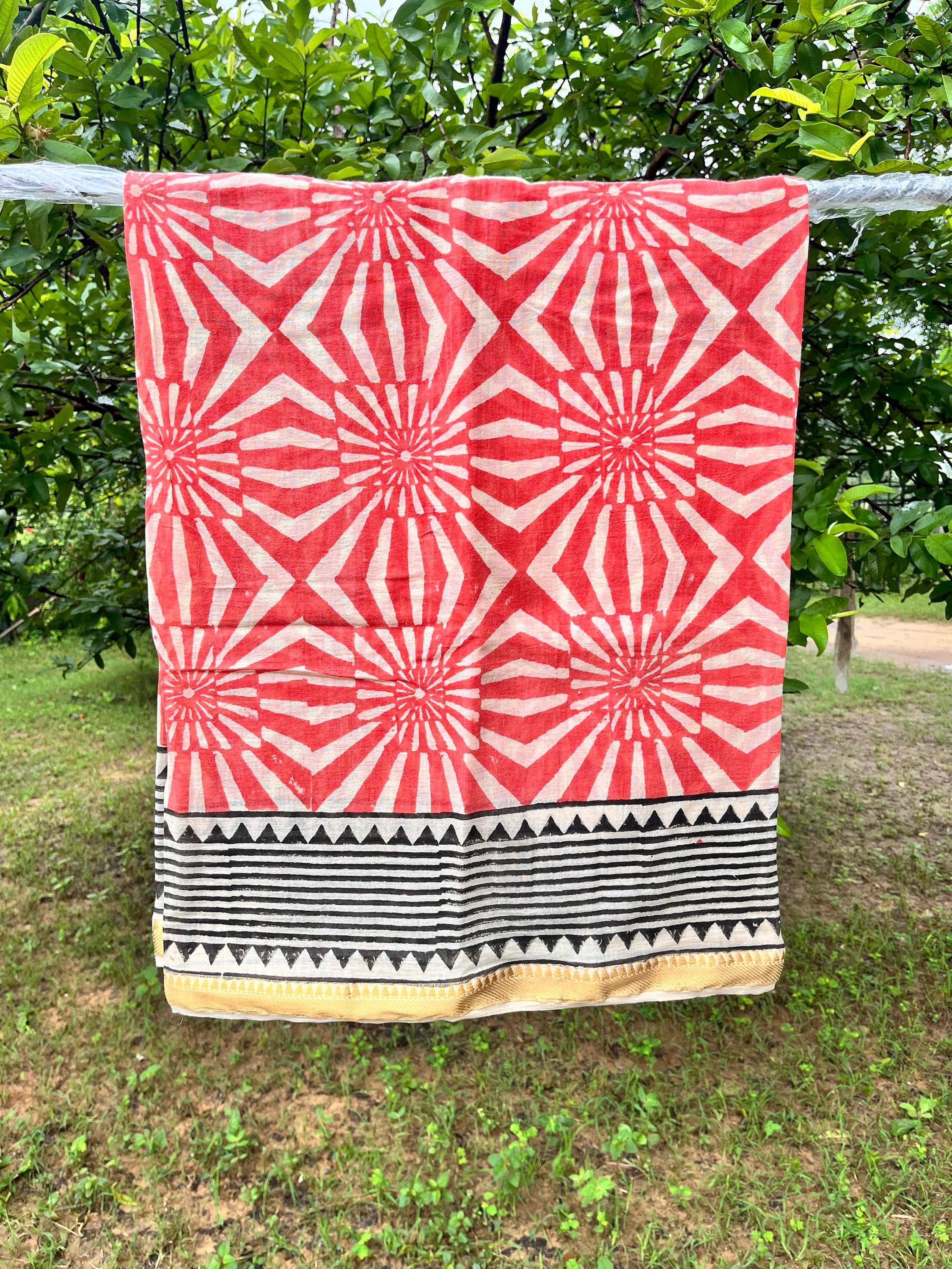Hand Block Print Cotton Sarong, Beach Cover Up, Indian Pareo, Boho Beach Wrap, Handmade Cotton Sarong