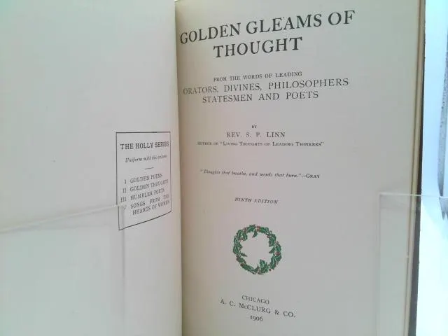 Golden Gleams of Thought, From the Words of Leading Orators, Divines, Philosophers, Statesmen and Poets by unknown author - image 3