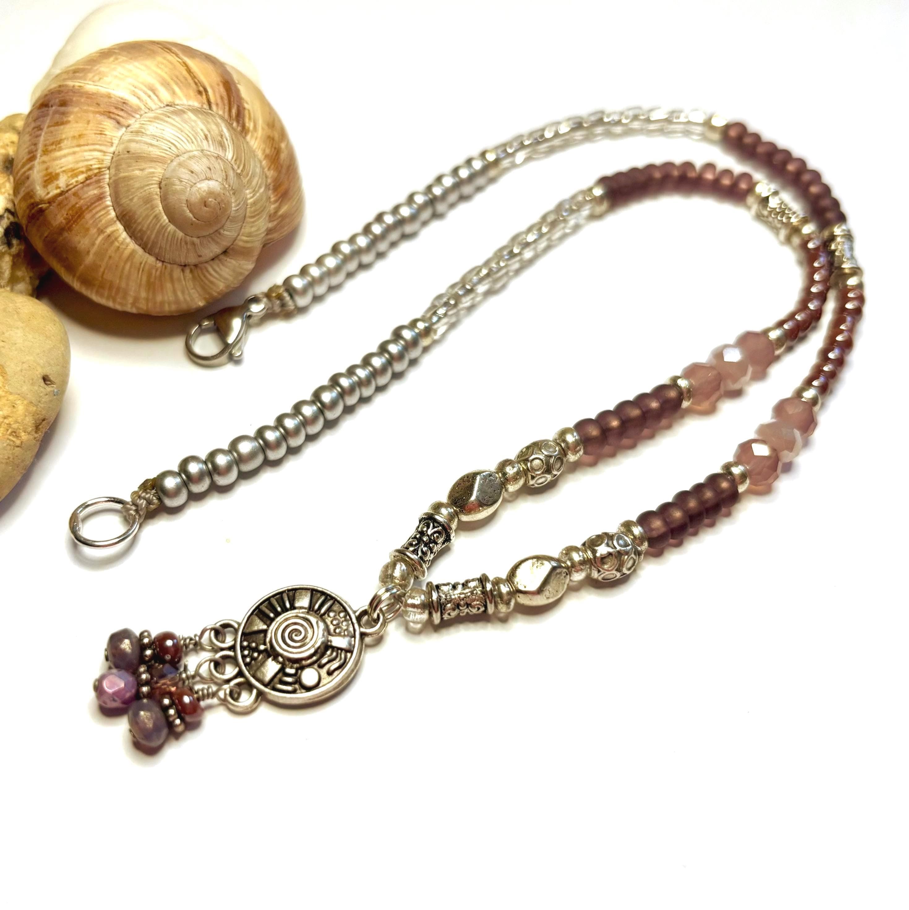 Bronze beaded dangle earrings: Boho Jewellery - image 2