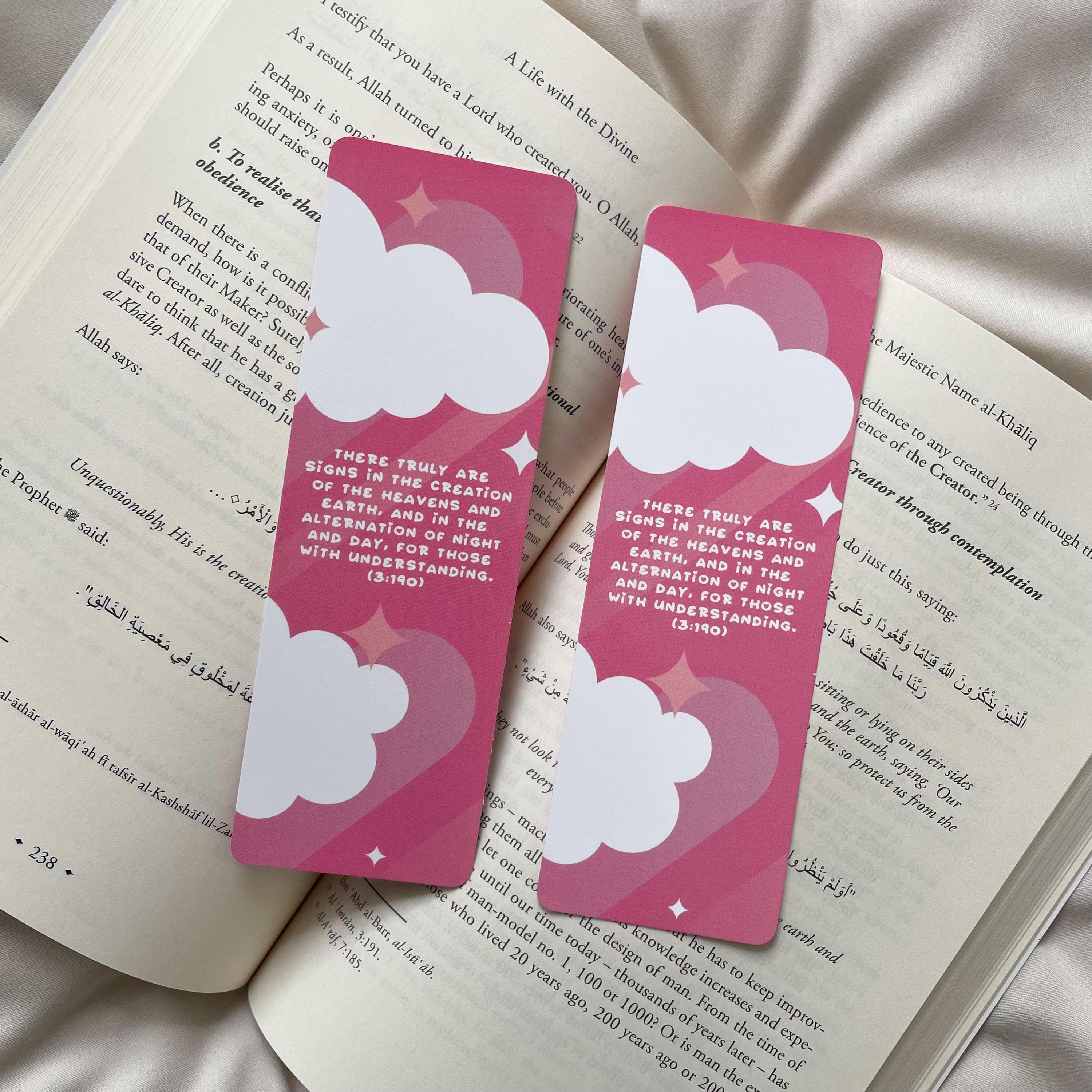 Pink Islamic Bookmark | Quran Quote Art | Muslim Gift - image 2