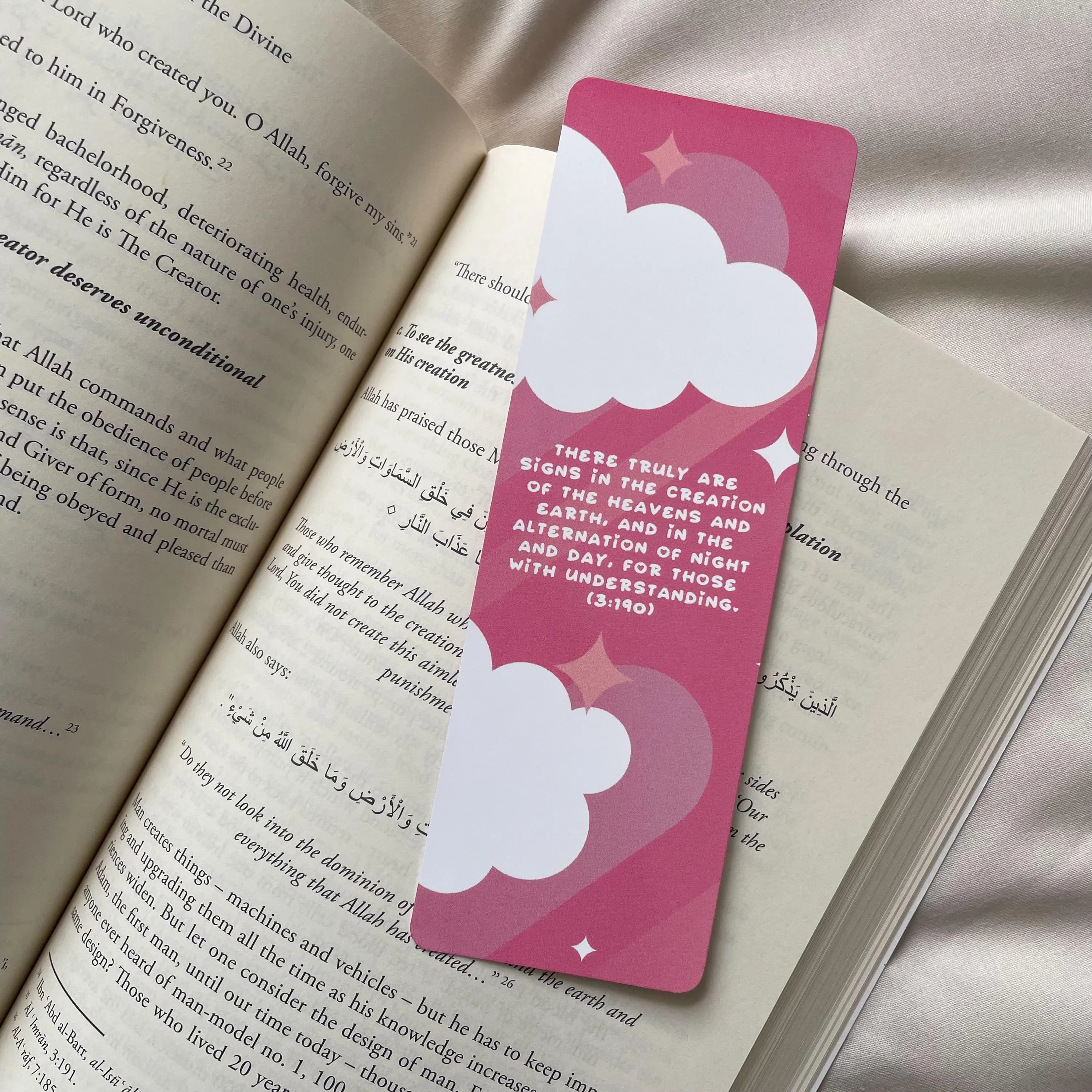 Pink Islamic Bookmark | Quran Quote Art | Muslim Gift - image 3