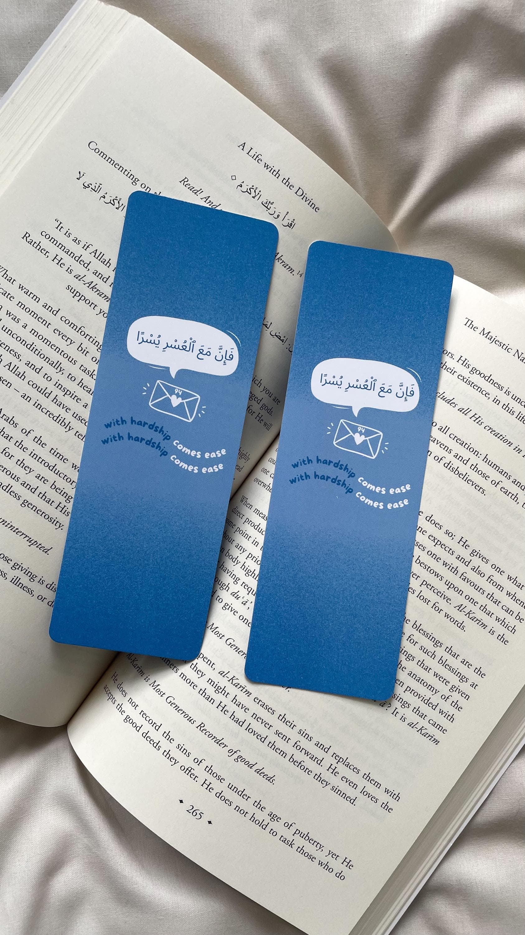 Islamic Bookmark | Quran Quote, With Hardship Comes Ease - image 4