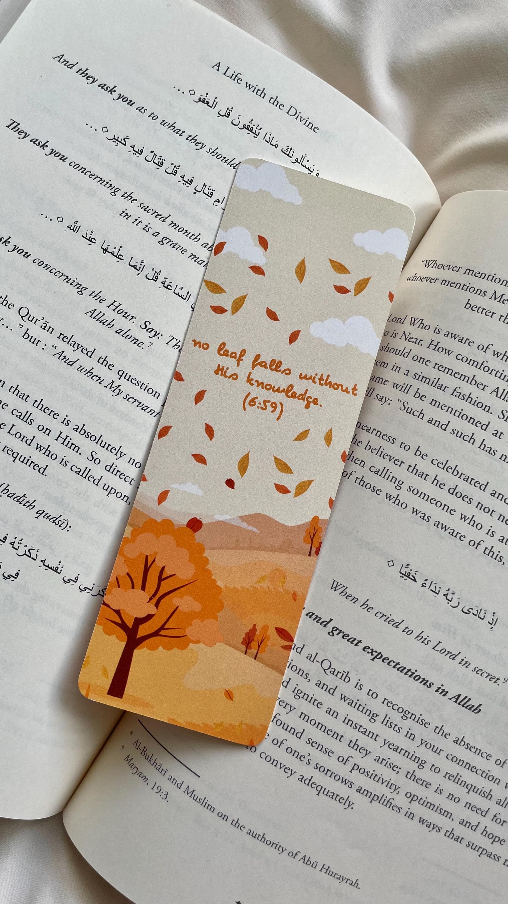 Islamic Bookmark | Quran Verse Autumn Design - image 4