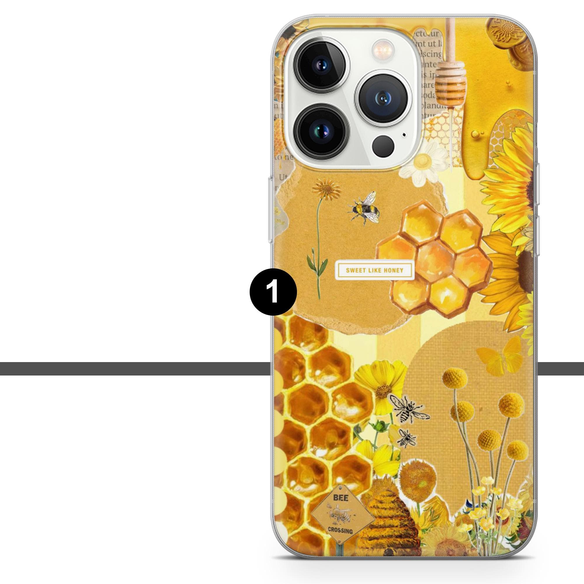 Honey Phone Case Beehive Yellow Bee Cover for iPhone 17 Pro, 16, 15, 14, 13, 12, Samsung S25, S24, A16, A56, Pixel 10, 9A, 8 - image 3