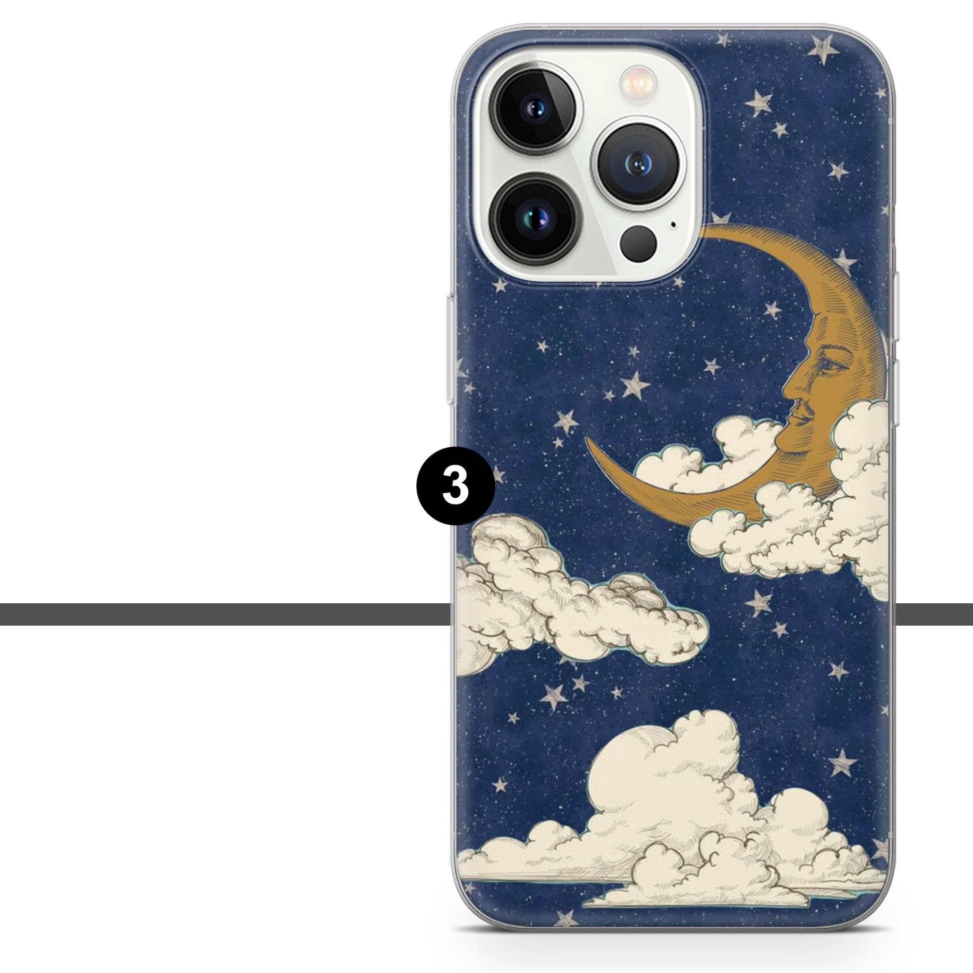 Moon Phone Case Night Sky Celestial Cover for iPhone 17e, 16, 15, 14, 13, 12, Samsung S26, S25, A17, A57, Pixel 10A, 9A, 8 - image 5