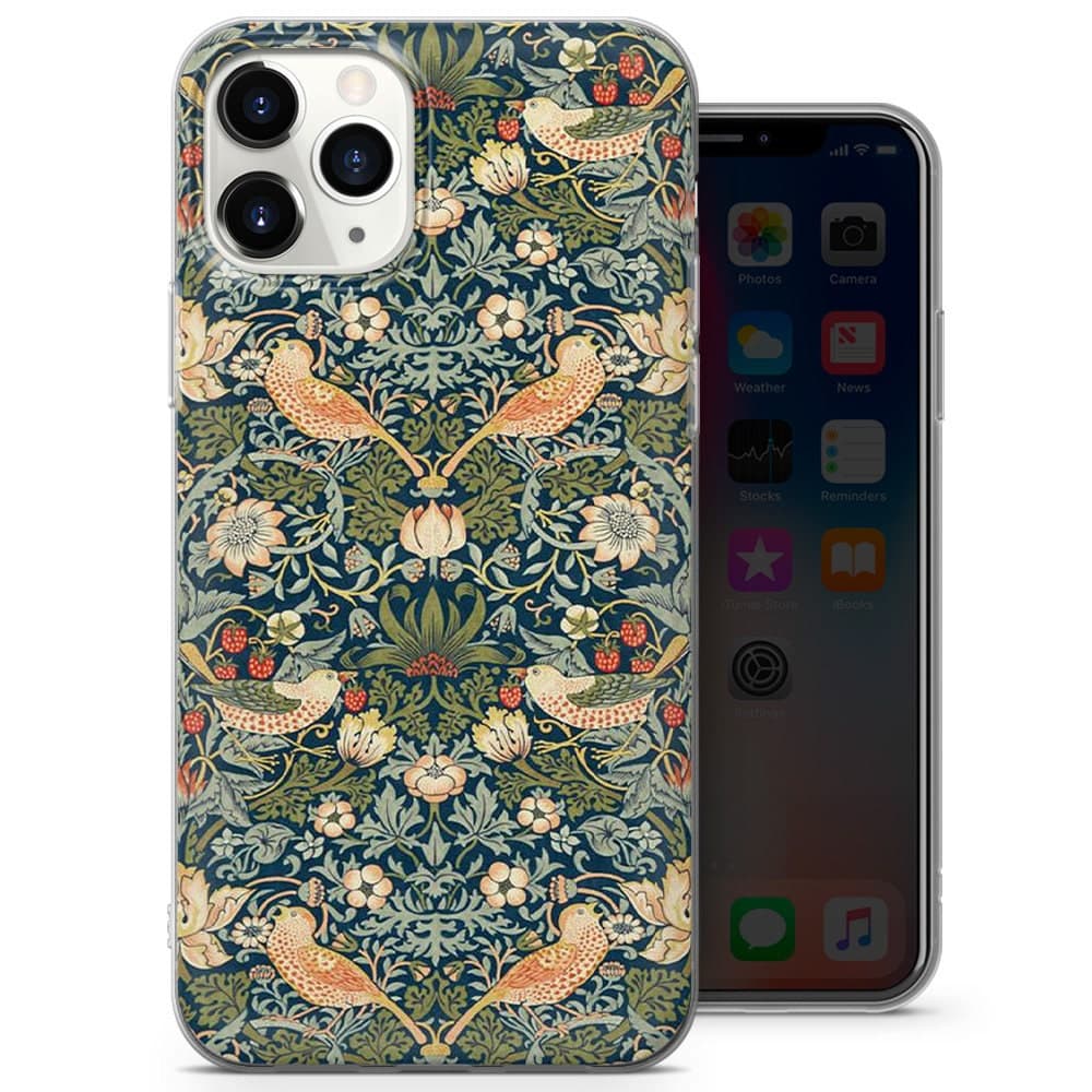 William Morris Birds Phone Case fit for iPhone 14, 13 Pro, 12 mini, 11, XR, 7+, 7 & Samsung A50, A51, S21, A53, Huawei P20, P30 ProD112 - image 5
