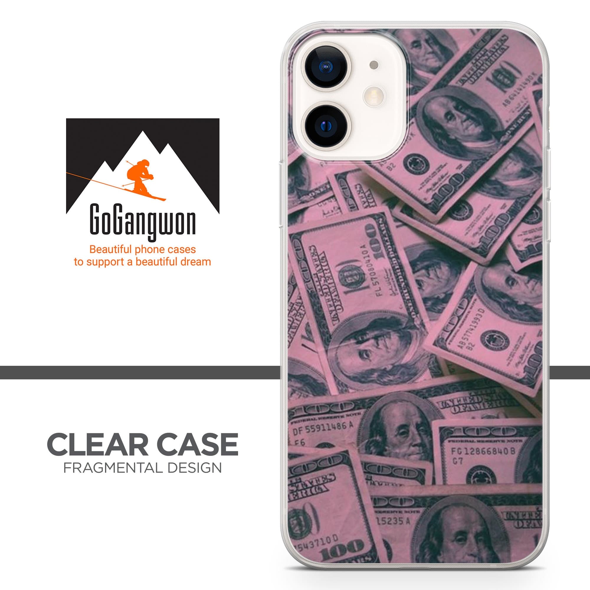 Dollars Money Pattern Phone Case fit for iPhone 14, 13 Pro, 12 mini, 11, XR, 7+, 7 & Samsung A50, A51, S21, A53, Huawei P20, P30 Pro D4 - image 4
