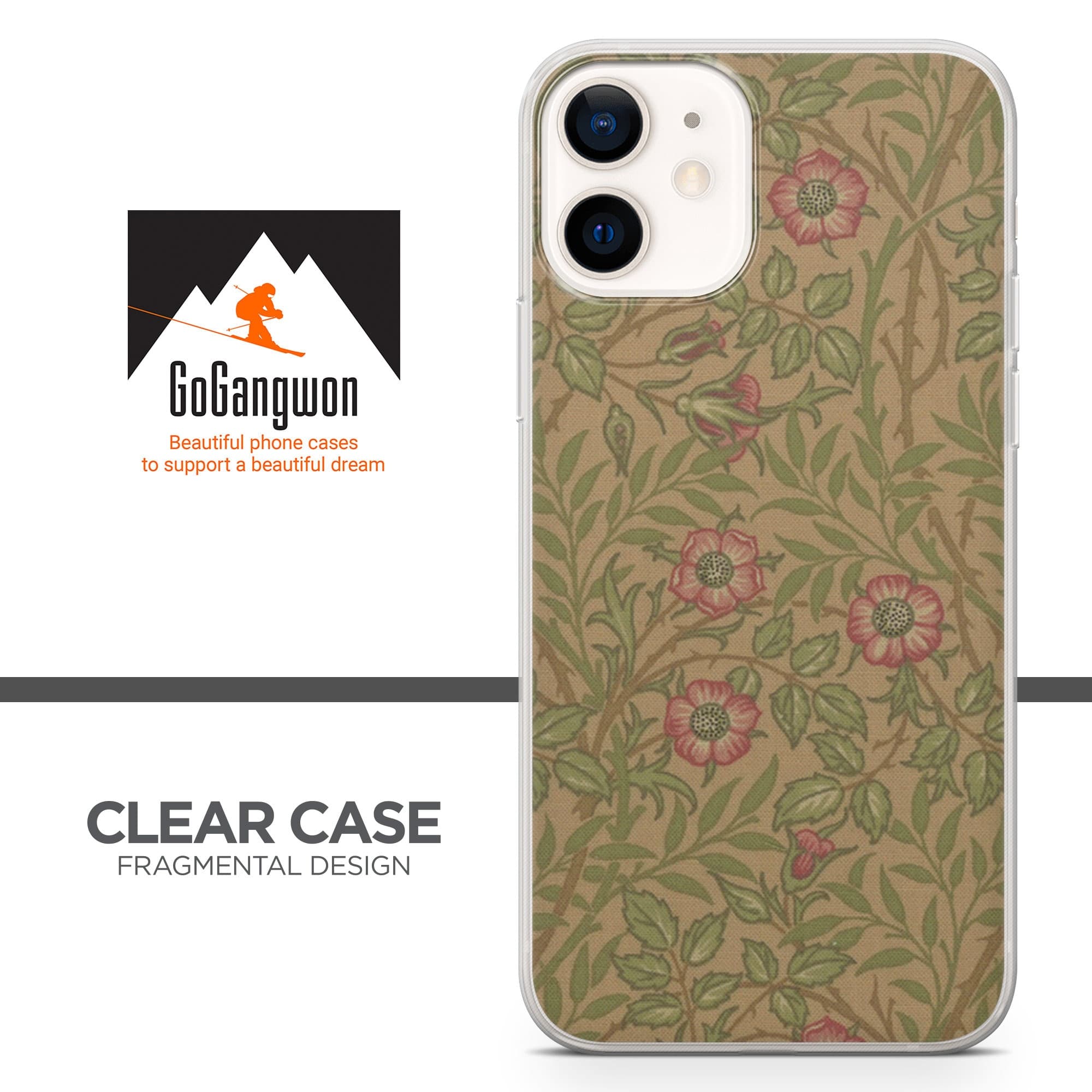 William Morris Flowers Phone Case fit for iPhone 14, 13 Pro, 12 mini, 11, XR, 7+, 7 & Samsung A50, A51, S21, A53, Huawei P20, P30 Pro D61 - image 5
