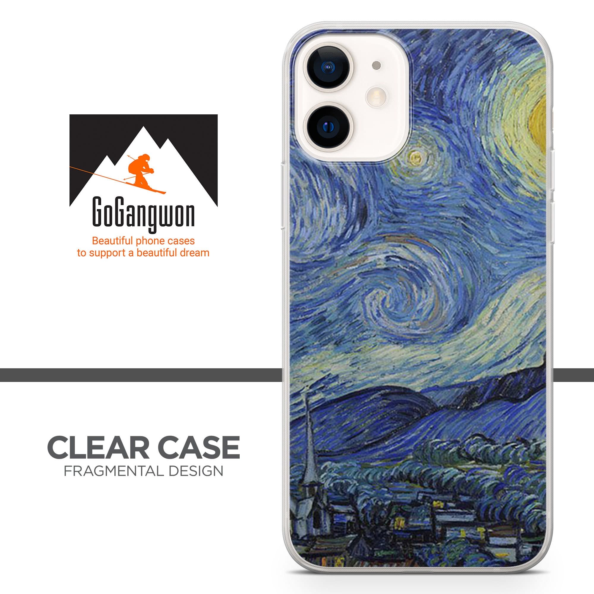 Van Gogh Starry Night Art Phone Case for iPhone 14, 13 Pro, 12 mini, 11, XR, 7+, 7 & Samsung A50, A51, S21, A53, Huawei P20, P30 Pro D22 - image 5