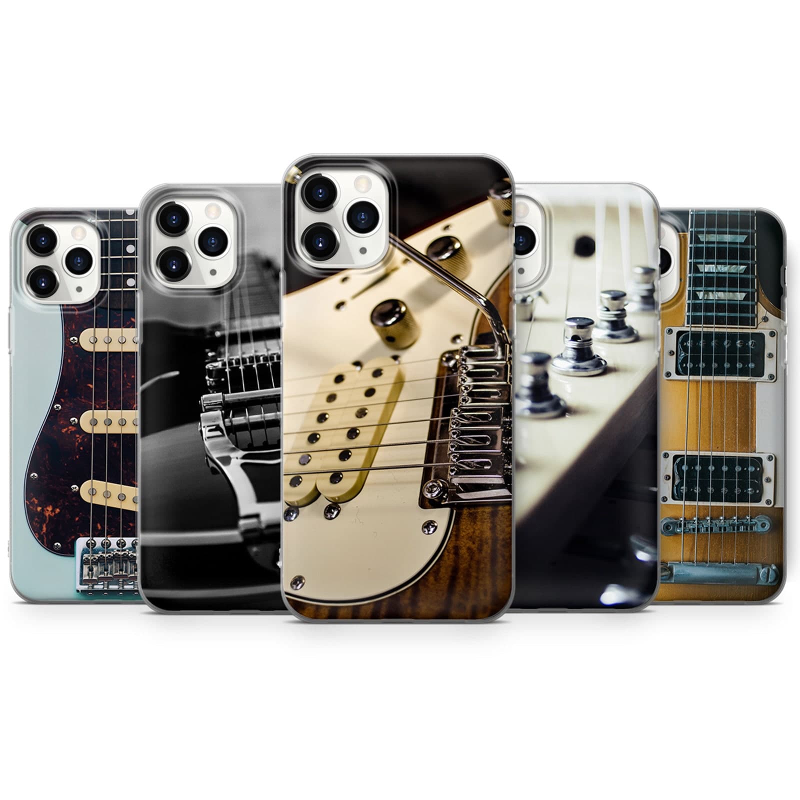 Guitar Electric Music Phone Case fit for iPhone 14, 13 Pro, 12 mini, 11, XR, 7+, 7 & Samsung A50, A51, S21, A53, Huawei P20, P30 Pro D136