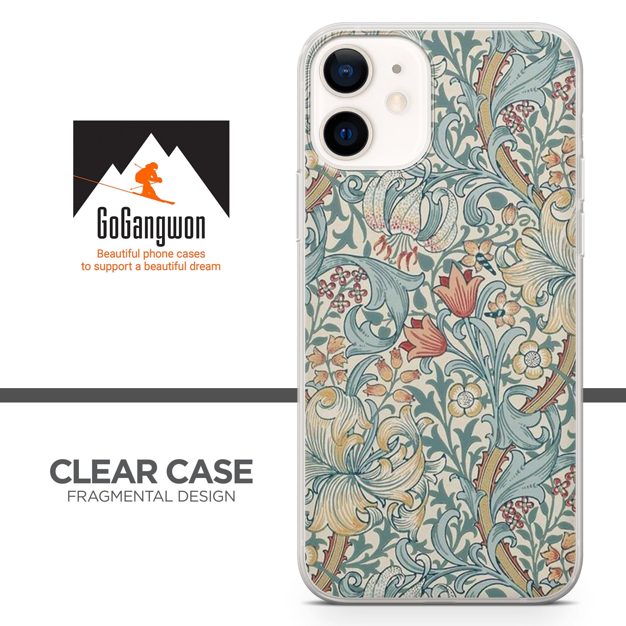 Wallpaper William Morris Phone Case fit for iPhone 14, 13 Pro, 12 mini, 11, XR, 7+, 7 & Samsung A50, A51, S21, A53, Huawei P20, P30 Pro D60 - image 4