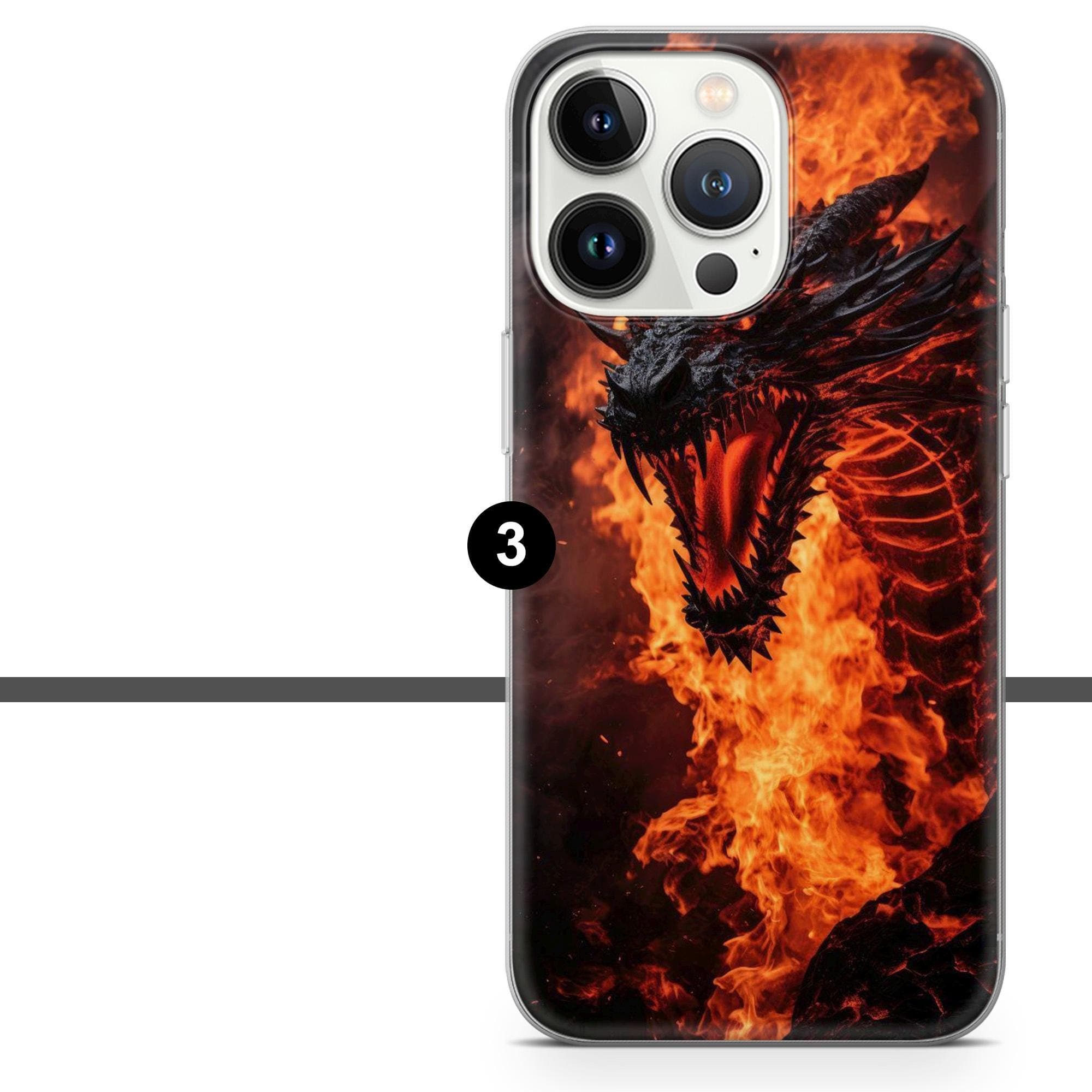 Dragon Phone Case Fire Dragon Gothic Fantasy Cover for iPhone 17e, 16, 15, 14, 13, 12, Samsung S26, S25, A17, A57, Pixel 10A, 9A, 8 - image 5