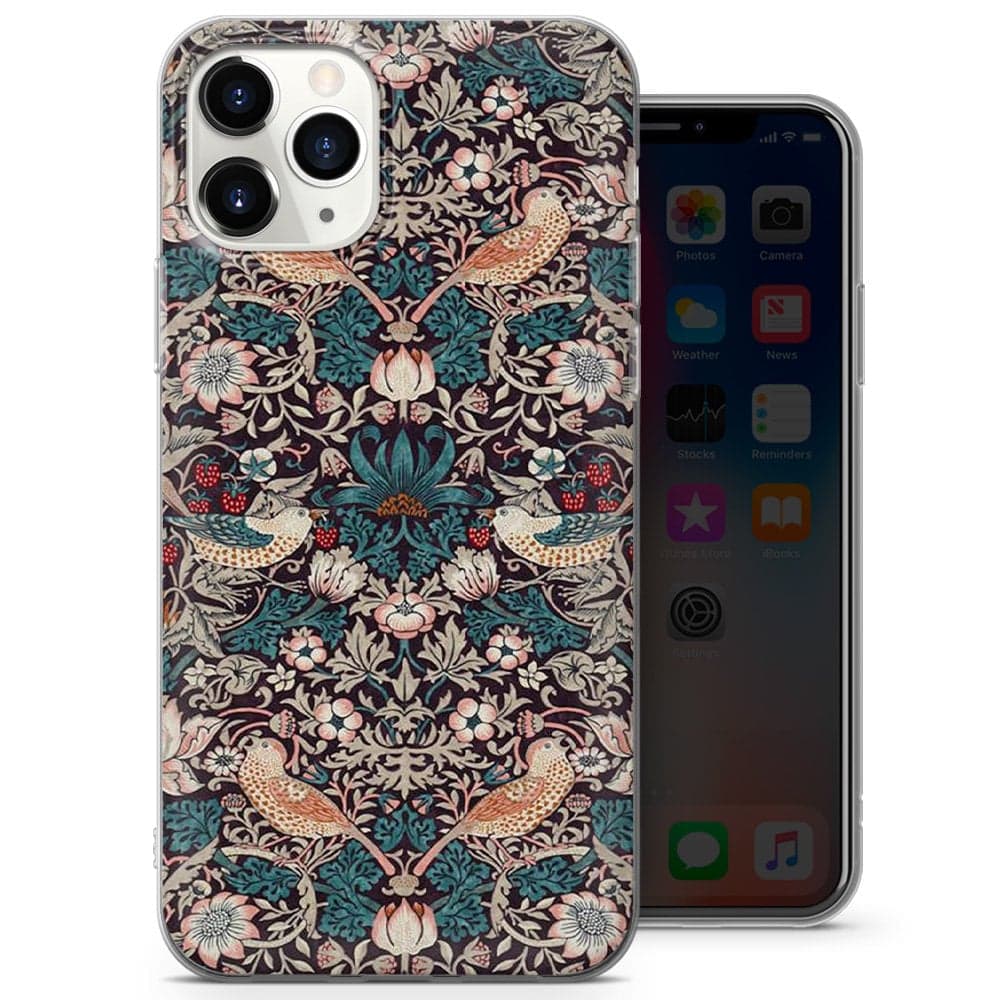 William Morris Birds Phone Case fit for iPhone 14, 13 Pro, 12 mini, 11, XR, 7+, 7 & Samsung A50, A51, S21, A53, Huawei P20, P30 ProD112 - image 3