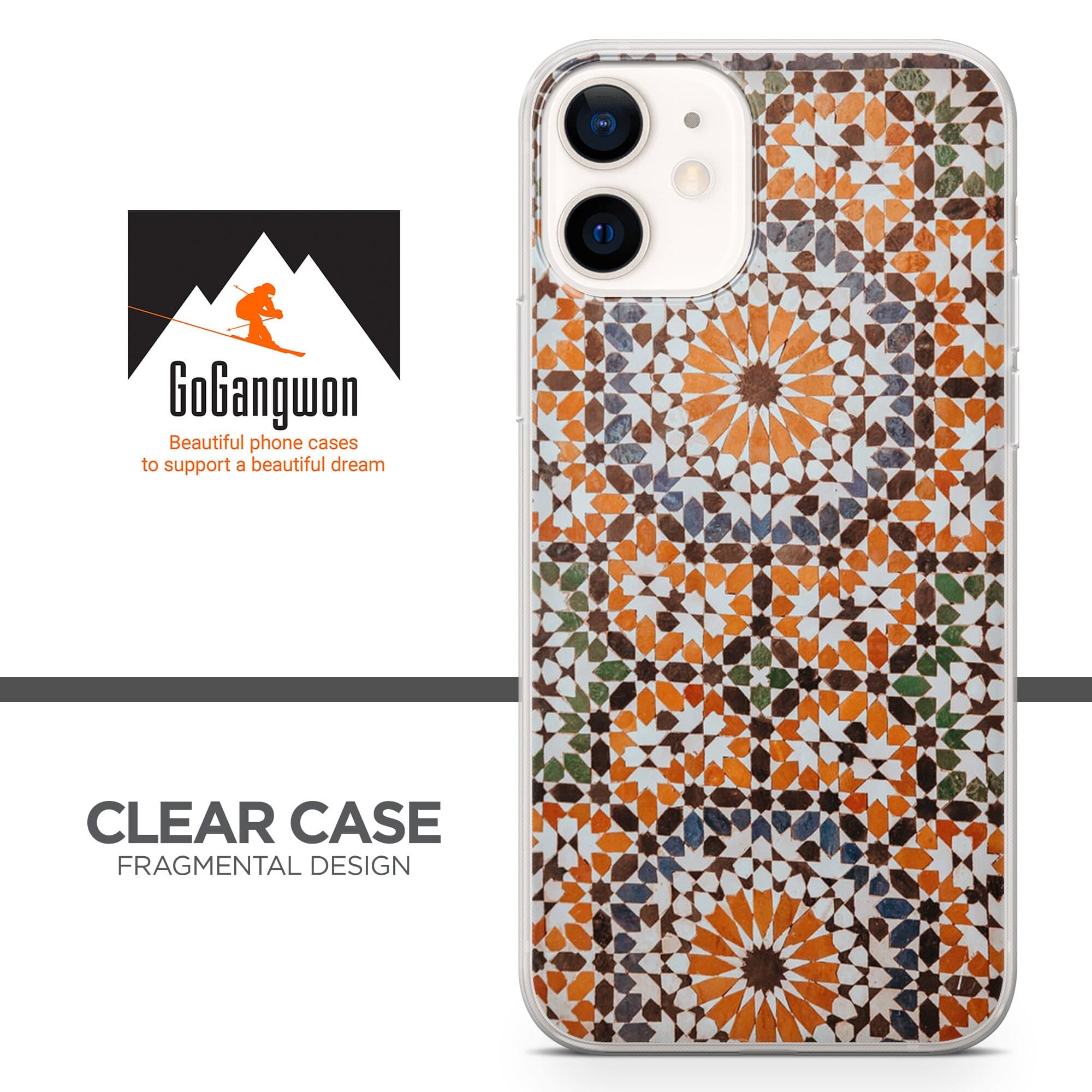 Moroccan Tiles Design Phone Case for iPhone 14, 13 Pro, 12 mini, 11, XR, 7+, 7 & Samsung A50, A51, S21, A53, Huawei P20, P30 Pro D53 - image 3