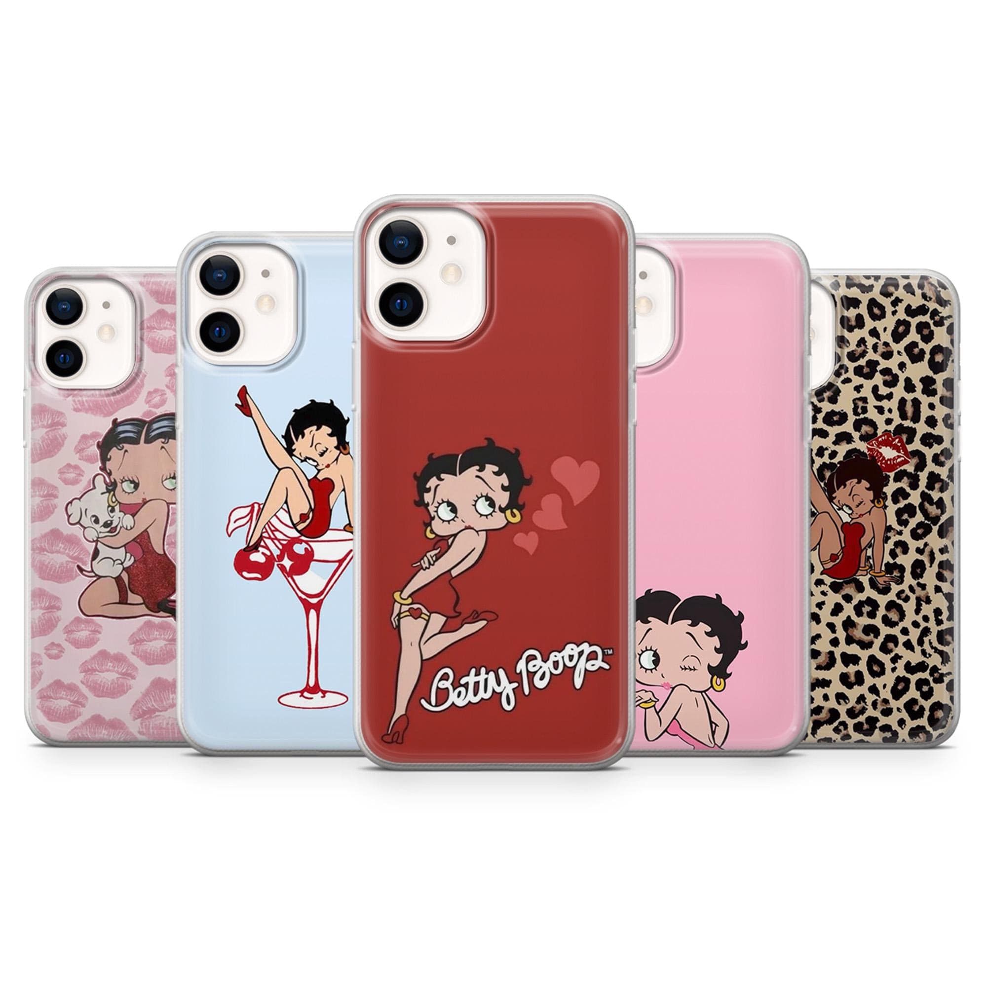 Betty Boop Phone Case Girly Chic Cover for iPhone 17 Pro, 16, 15, 14, 13, 12, Samsung S25, S24, A16, A56, Pixel 10, 9A, 8