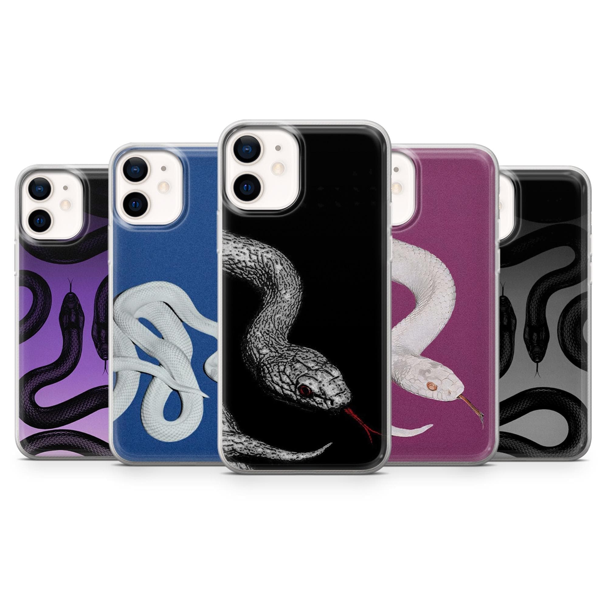 Snake Phone Case Python Viper Cover for iPhone 17 Pro, 16, 15, 14, 13, 12, Samsung S25, S24, A16, A56, Pixel 10, 9A, 8