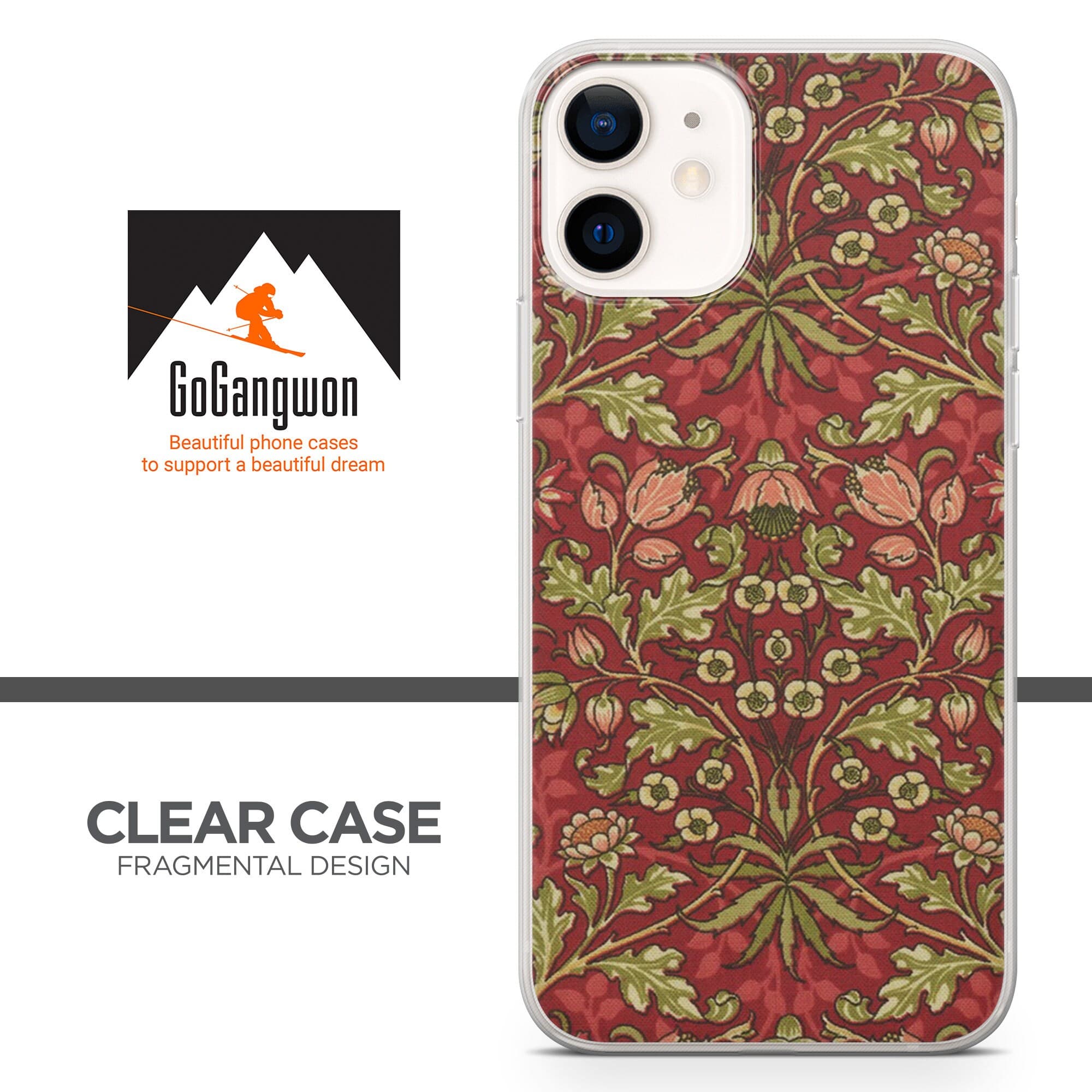 William Morris Floral Phone Case fit for iPhone 14, 13 Pro, 12 mini, 11, XR, 7+, 7 & Samsung A50, A51, S21, A53, Huawei P20, P30 Pro D62 - image 5