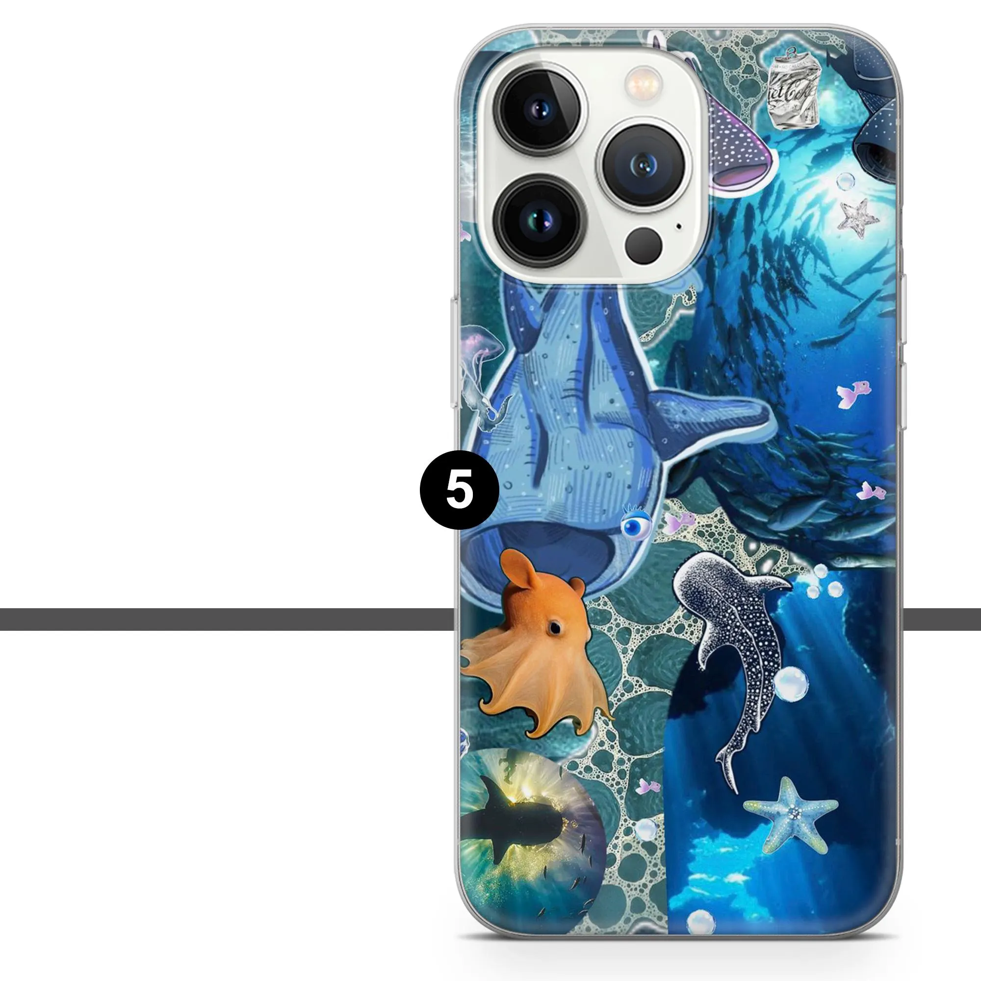 Orca Phone Case Killer Whale Dolphin Cover for iPhone 17 Pro, 16, 15, 14, 13, 12, Samsung S25, S24, A16, A56, Pixel 10, 9A, 8 - image 5