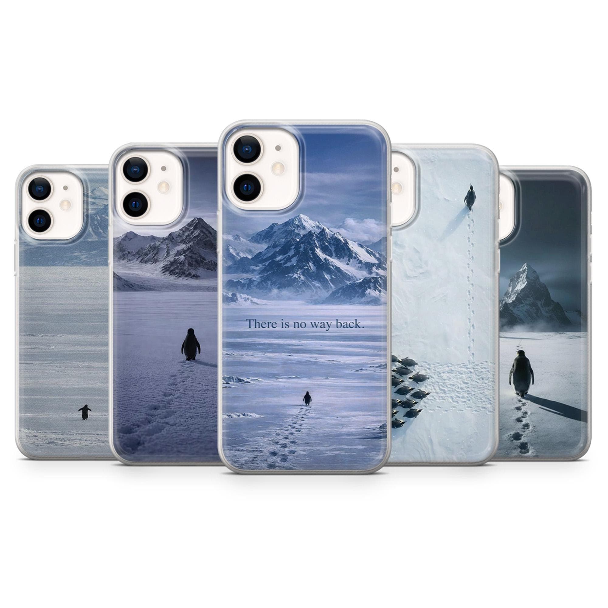 Penguin Phone Case Arctic Animals Cover for iPhone 17 Pro, 16, 15, 14, 13, 12, Samsung S25, S24, A16, A56, Pixel 10, 9A, 8