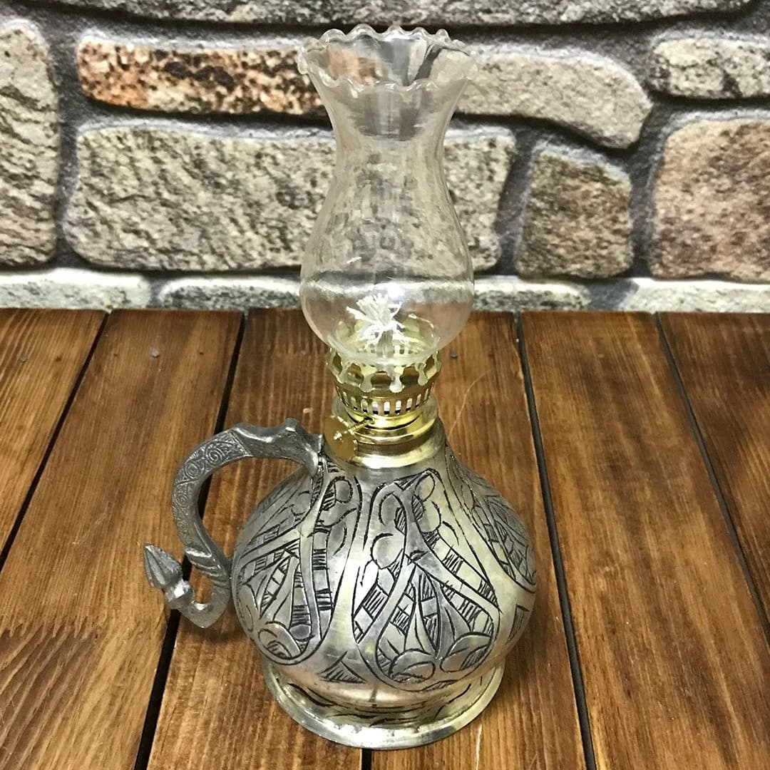 Handmade Copper Oil Lamp,Nostalgic Oil Lamp,Old Oil Lamp,Decorative Copper Oil Lamp,Candle Holder.Christmas Gift, Christmas Lamp - image 4