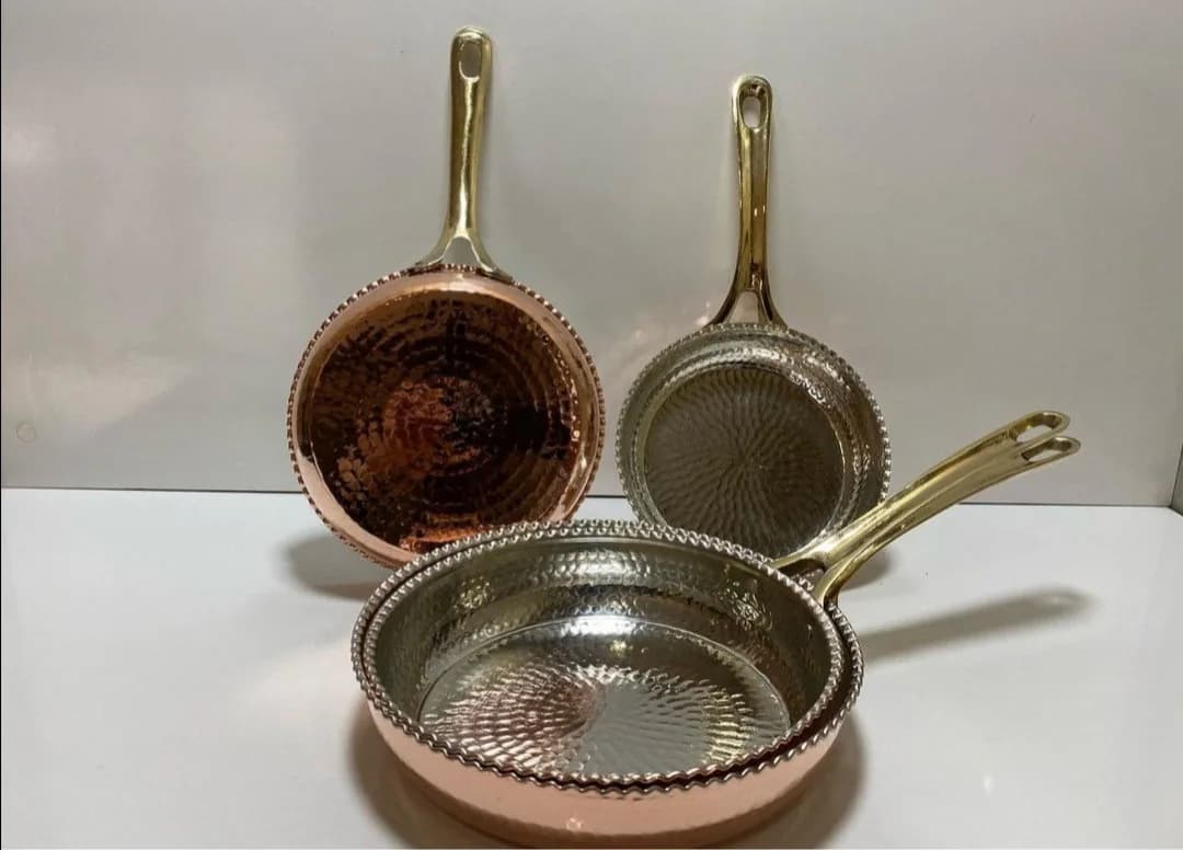 Frying Copper Frying Pan, Hand Forged Frying Pan, Master Cef Frying Pan, Turkish Handmade Copper Frying Pan, Mother's  Ceff Pan