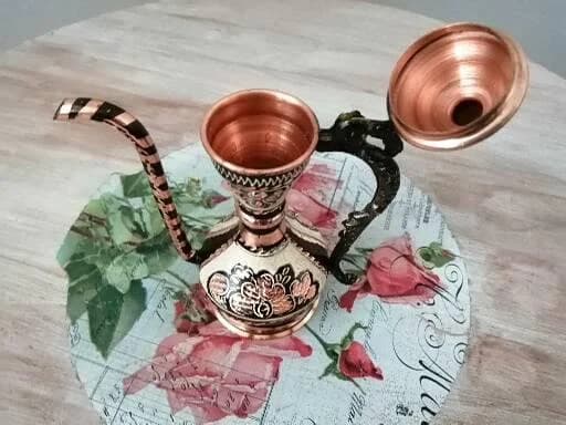 Vintage Vase,Handcrafted Copper, Oriental Copper, Authentic Copper, Kitchen Decor, Hammered pitcher - image 5