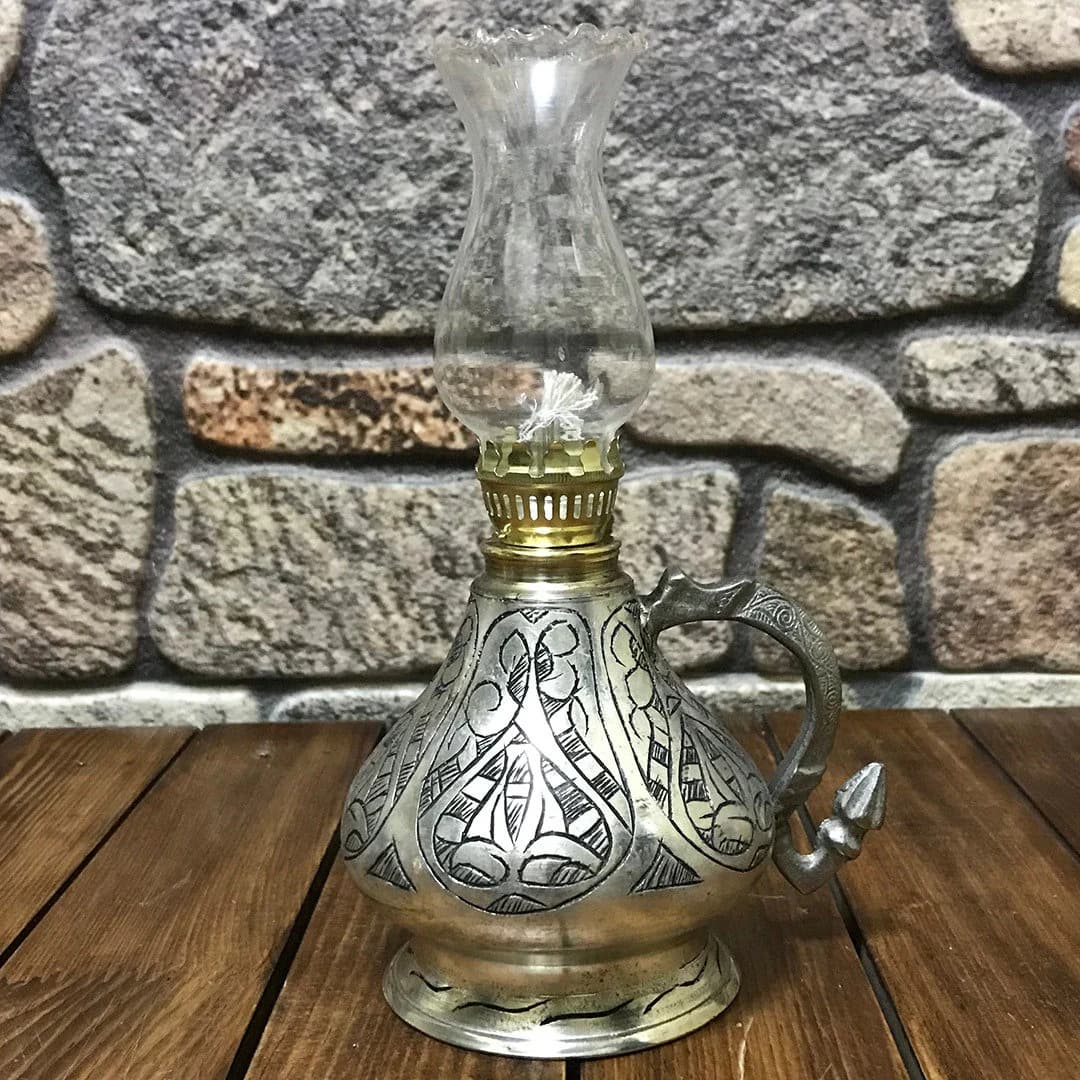 Handmade Copper Oil Lamp,Nostalgic Oil Lamp,Old Oil Lamp,Decorative Copper Oil Lamp,Candle Holder.Christmas Gift, Christmas Lamp - image 3