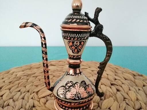 Vintage Vase,Handcrafted Copper, Oriental Copper, Authentic Copper, Kitchen Decor, Hammered pitcher