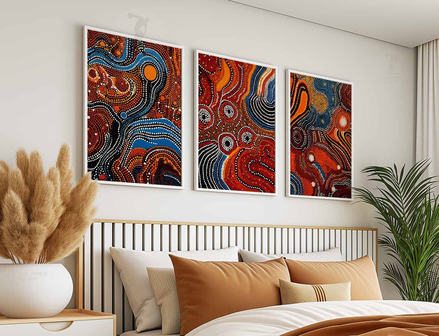 Aboriginal Art Prints, Indigenous Australian Decor, Set of 3 - image 3