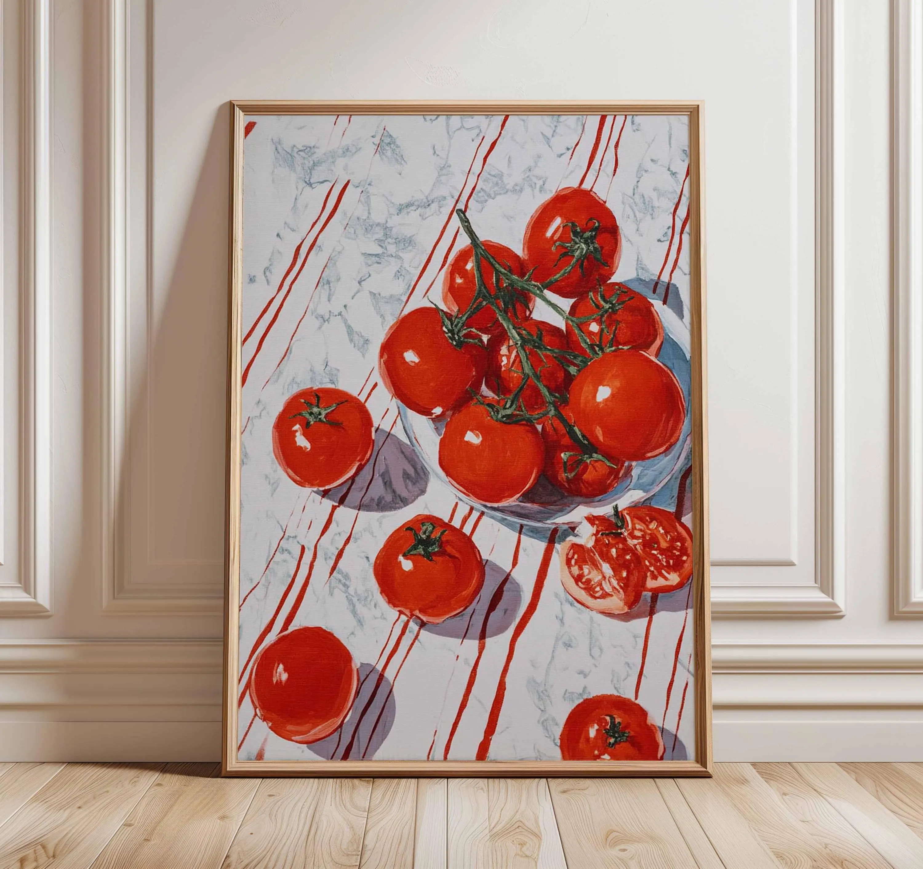 Tomato Still Life Art Print | Modern Kitchen Food Poster