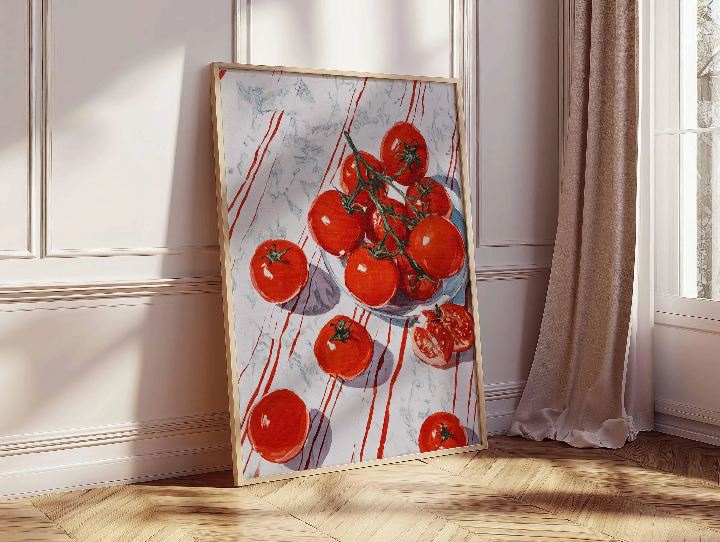 Tomato Still Life Art Print | Modern Kitchen Food Poster - image 3