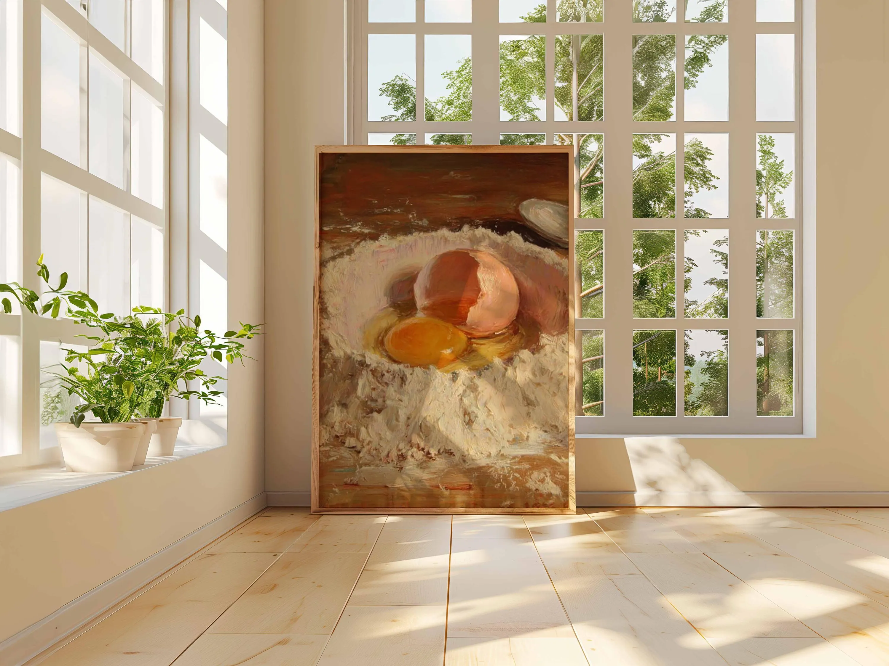Cracked Egg Still Life Art Print | Rustic Kitchen Decor - image 5