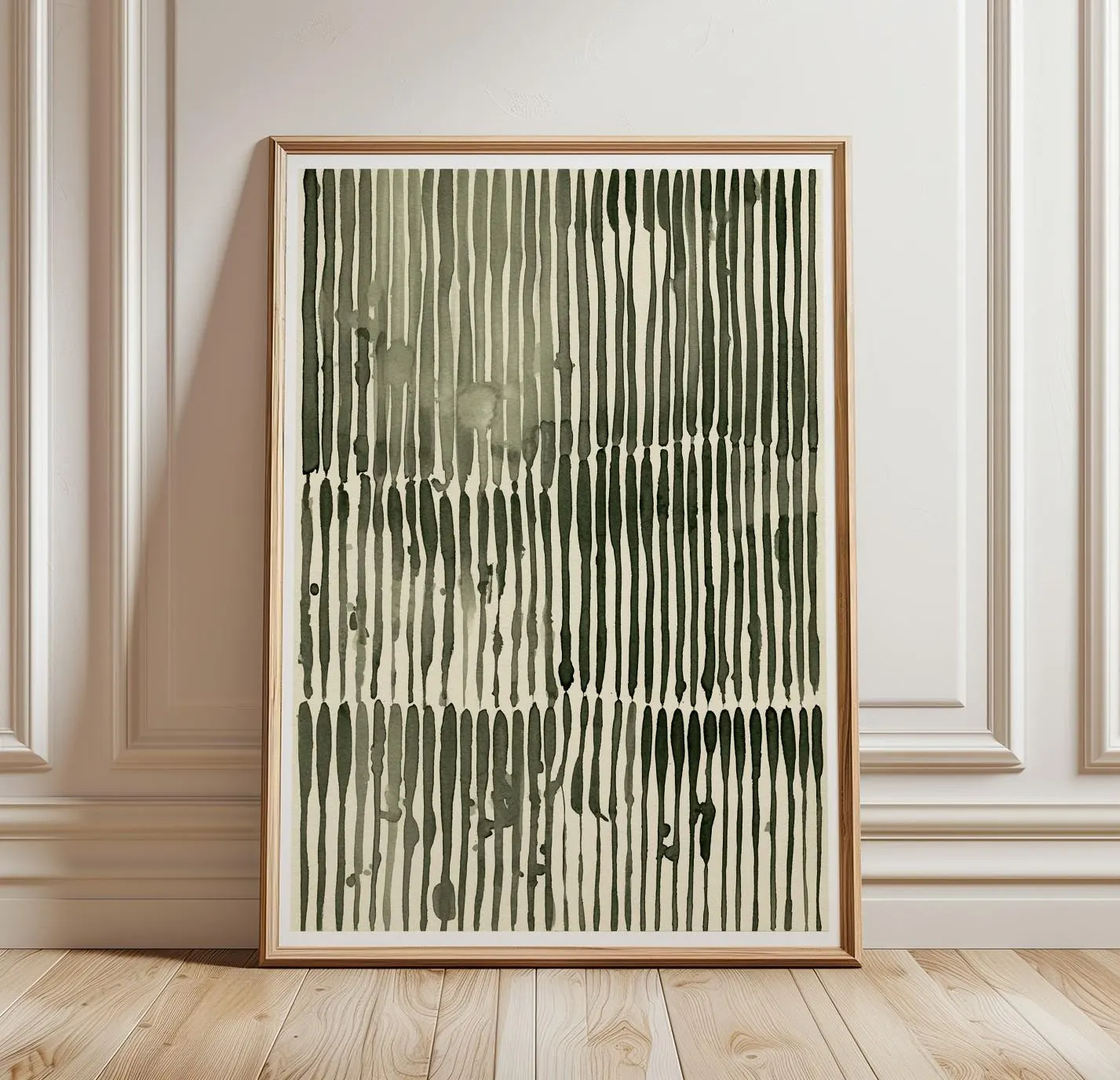 Minimalist Abstract Vertical Stripe Print | Neutral Watercolor Wall Art | Contemporary Line Poster
