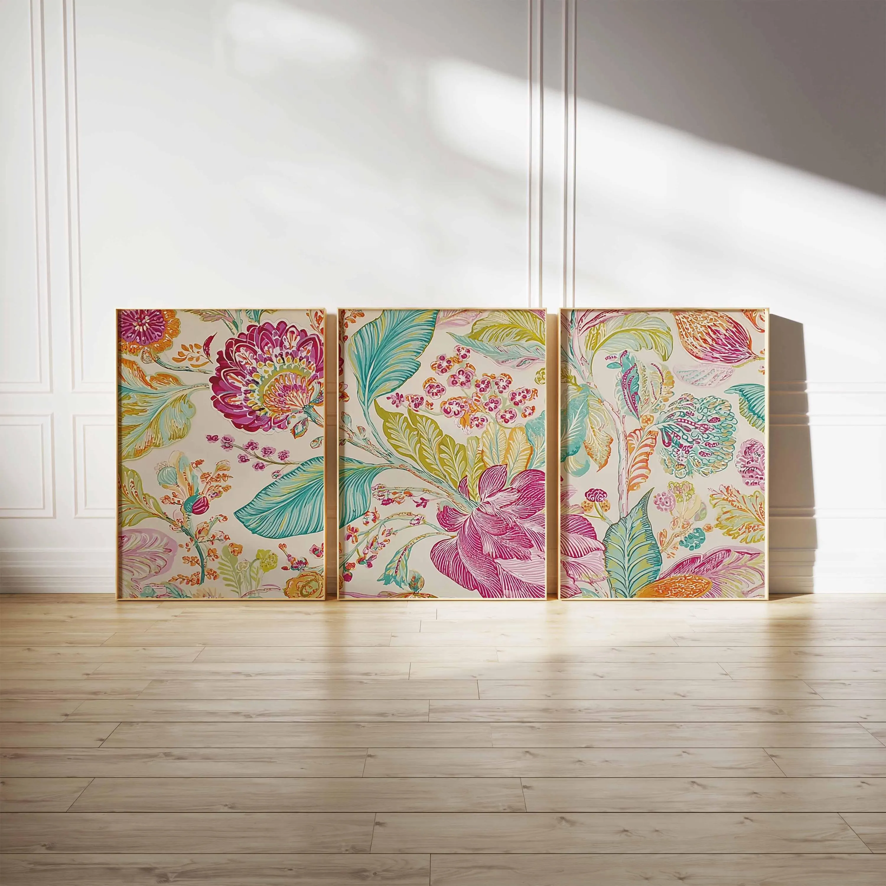 Tropical Floral Wall Art Prints Set, Vibrant Botanical Decor - image 5