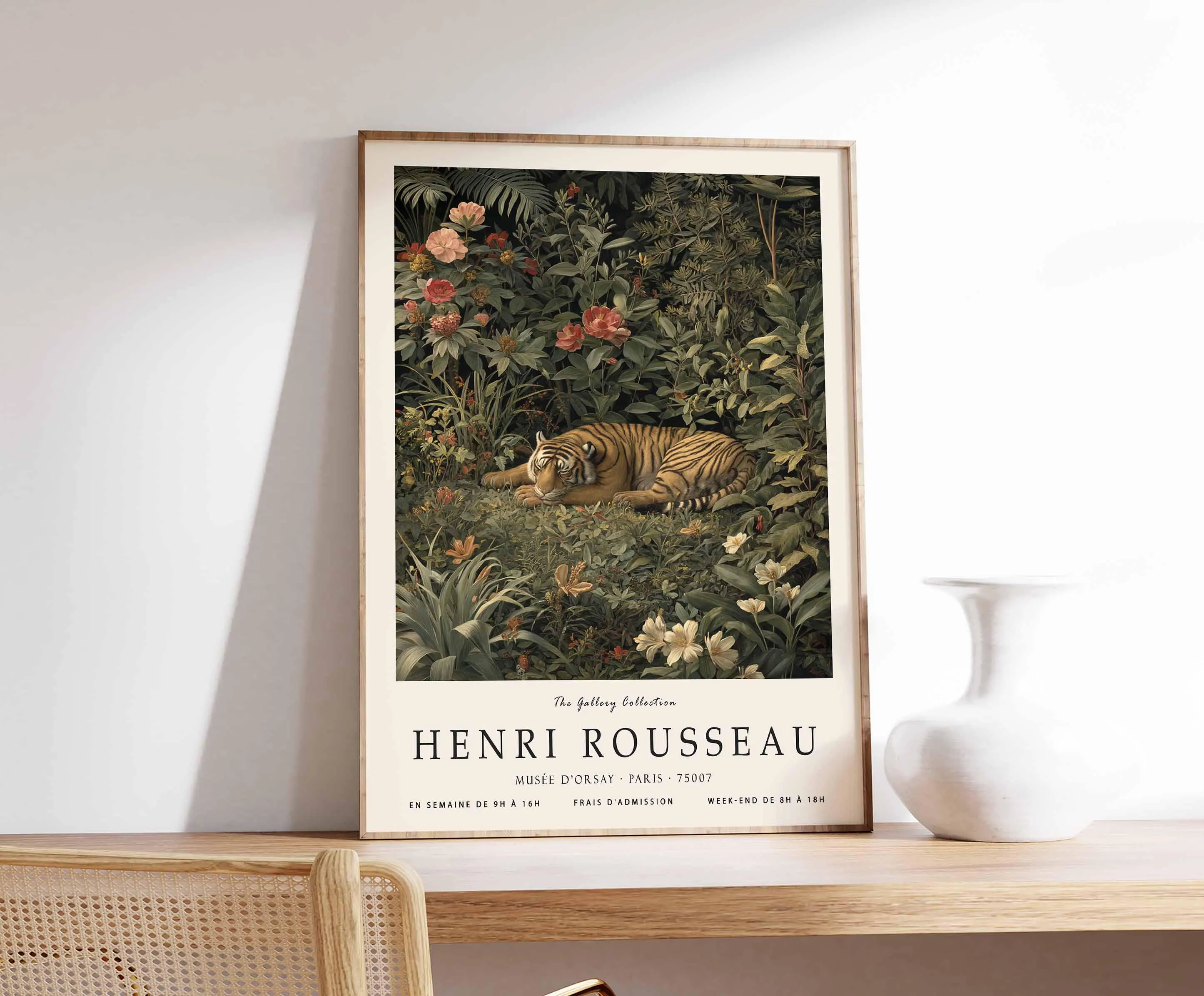 Henri Rousseau Tiger Poster, Jungle Botanical Print, Boho Decor - image 5