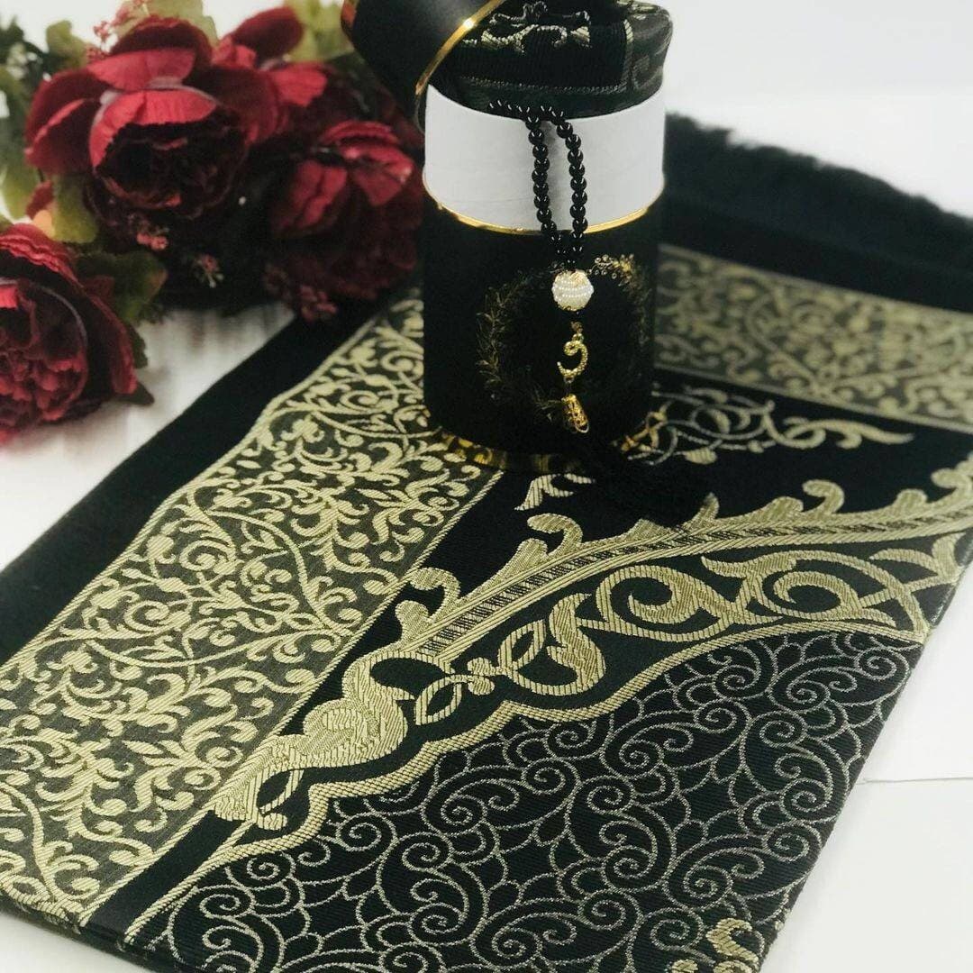 Islamic Gift Set, Prayer Rug & Rosary, Ramadan Favor - image 4