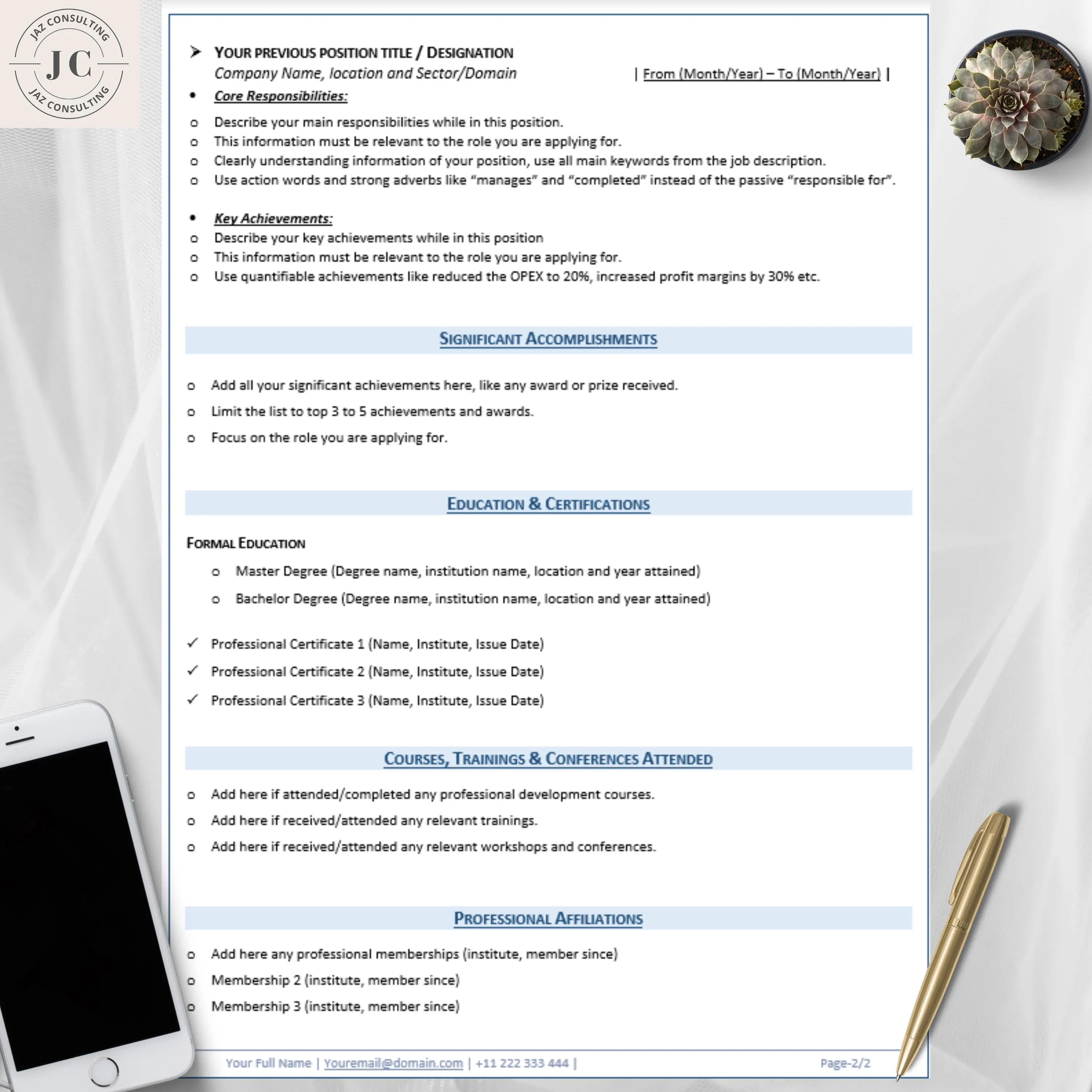 Our downloadable, instantly accessible pack includes a fully editable ATS Resume Template and a matching Cover Letter Template (both in Word and Google Docs formats).
After purchase, you will get:
𝟮 𝗣𝗮𝗴𝗲𝘀 𝗔𝗧𝗦 𝗙𝗿𝗶𝗲𝗻𝗱𝗹𝘆 𝗥𝗲𝘀𝘂𝗺𝗲 𝗧𝗲𝗺𝗽𝗹𝗮𝘁𝗲 (Microsoft Word & Google Docs) - Fully Customizable, more pages can be added
𝟭 𝗣𝗮𝗴𝗲 𝗠𝗮𝘁𝗰𝗵𝗶𝗻𝗴 𝗖𝗼𝘃𝗲𝗿 𝗟𝗲𝘁𝘁𝗲𝗿 𝗧𝗲𝗺𝗽𝗹𝗮𝘁𝗲 (Microsoft Word & Google Docs) - Fully Customizable, more pages can be added