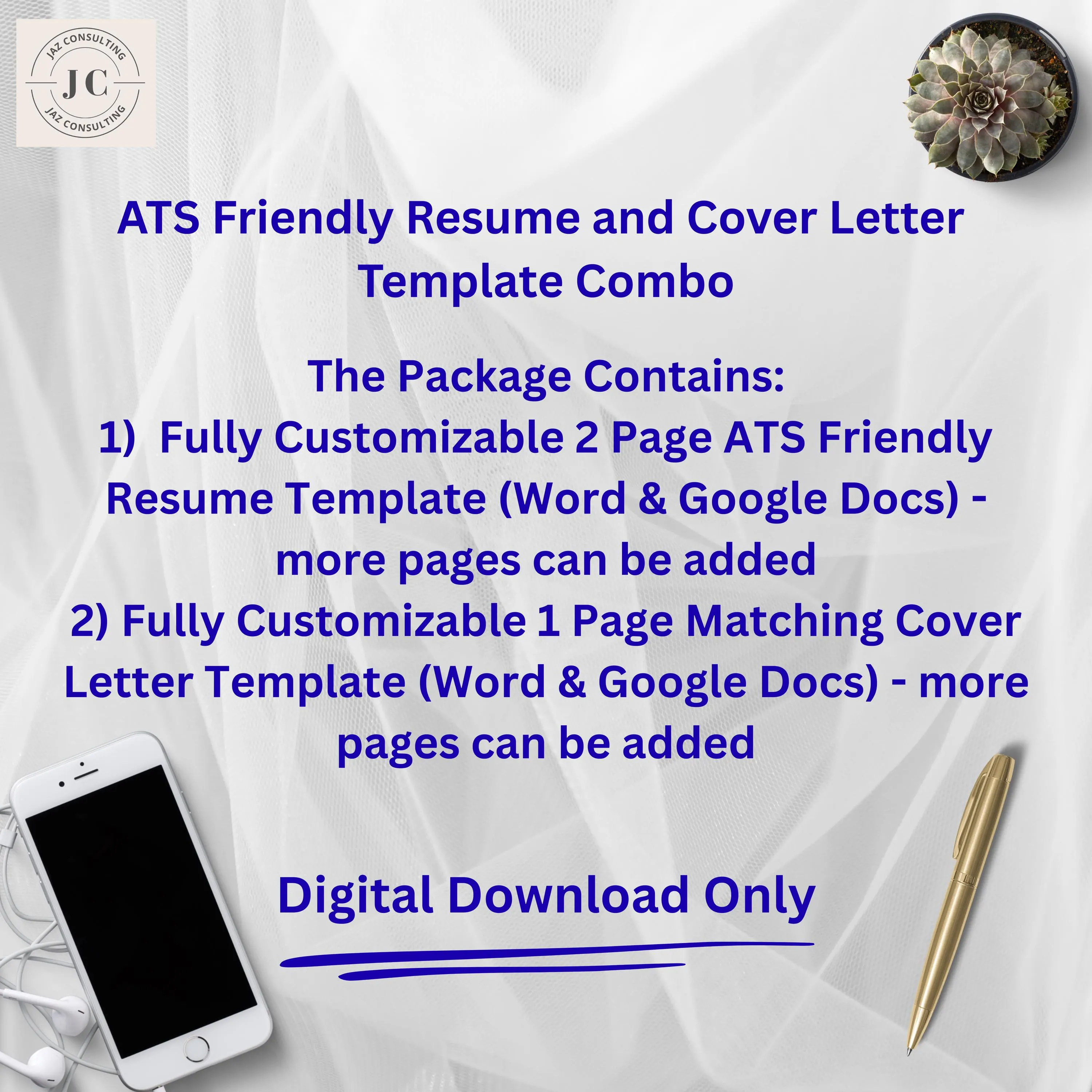ATS Resume Template: Professional CV & Cover Letter (Editable Download for Word, Google Docs) - image 5