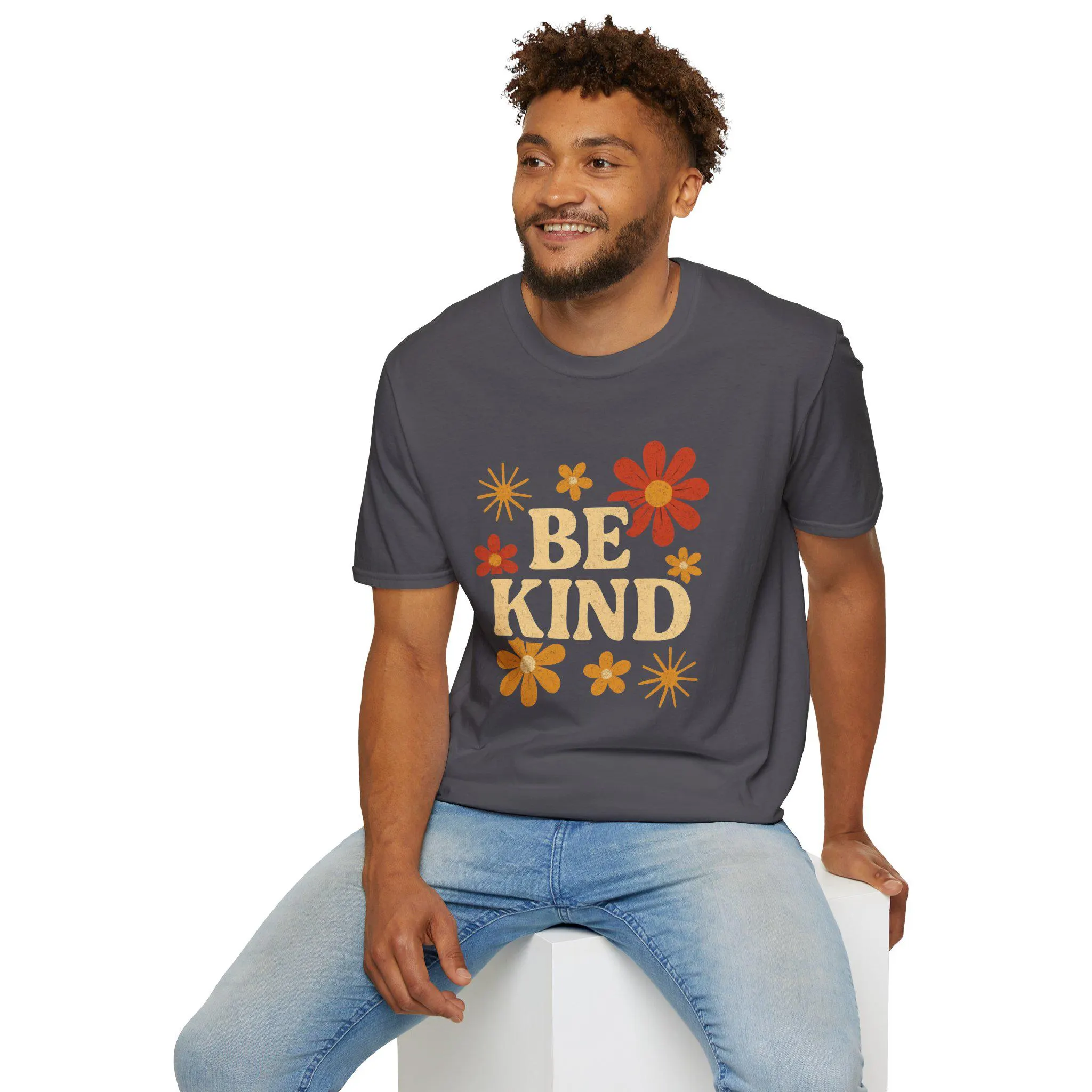 Unisex “Be Kind” floral t-shirt on soft Gildan 64000. Features motivational quote, botanical lettering, and vintage flower design. Available in pastel colors and sizes XS–5XL. A positive quote tee promoting kindness, self-care, and good vibes. Great gift for her, gift for him, or friendship tee. Lightweight cotton, inclusive sizing, tear-away label, comfy everyday wear. 🌸✨
Be Kind floral tee, kindness t-shirt, positive quote shirt, motivational tee, inspirational message tee, Positive Vibes Tee