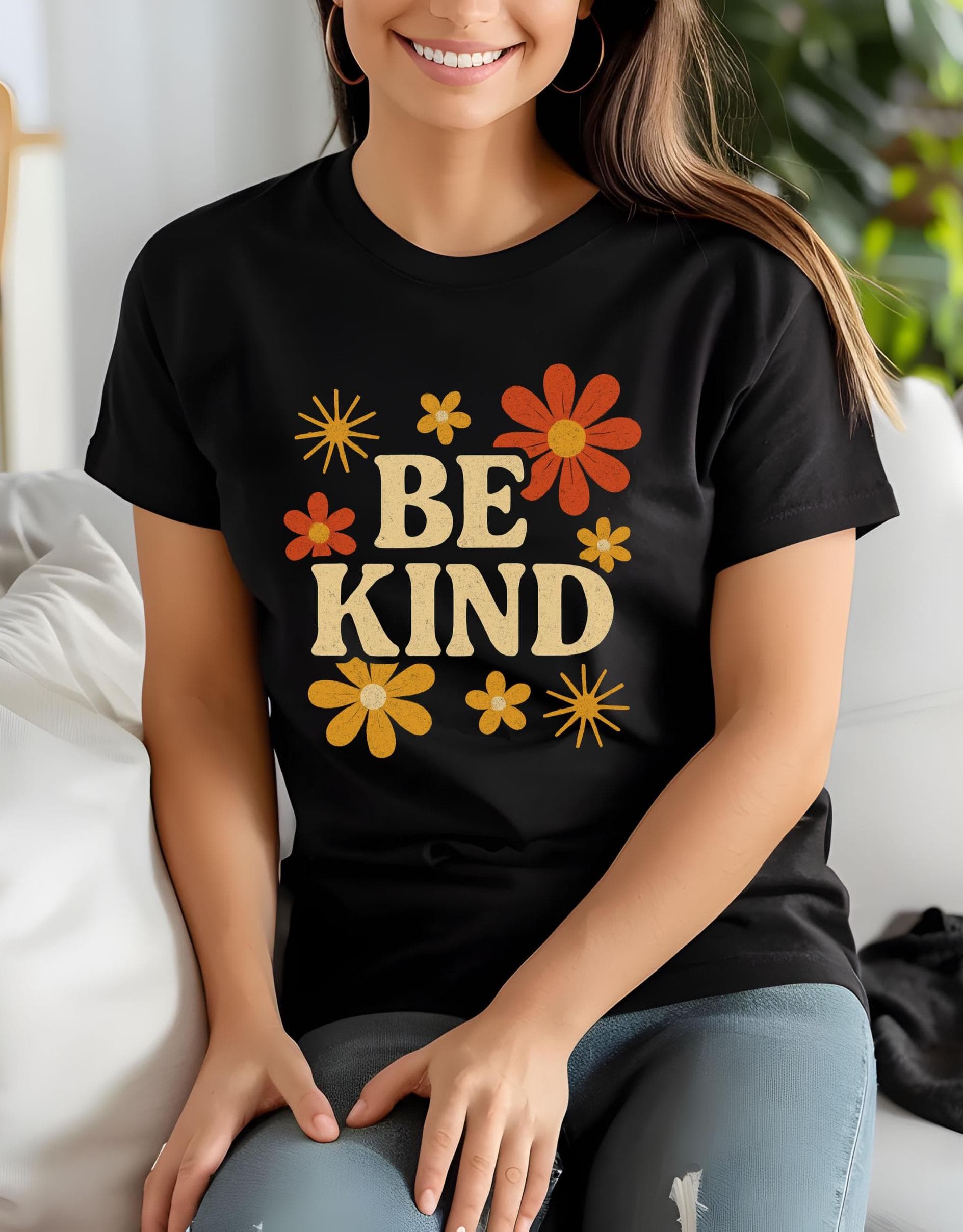 Unisex “Be Kind” floral t-shirt on soft Gildan 64000. Features motivational quote, botanical lettering, and vintage flower design. Available in pastel colors and sizes XS–5XL. A positive quote tee promoting kindness, self-care, and good vibes. Great gift for her, gift for him, or friendship tee. Lightweight cotton, inclusive sizing, tear-away label, comfy everyday wear. 🌸✨
Be Kind floral tee, kindness t-shirt, positive quote shirt, motivational tee, inspirational message tee, Positive Vibes Tee