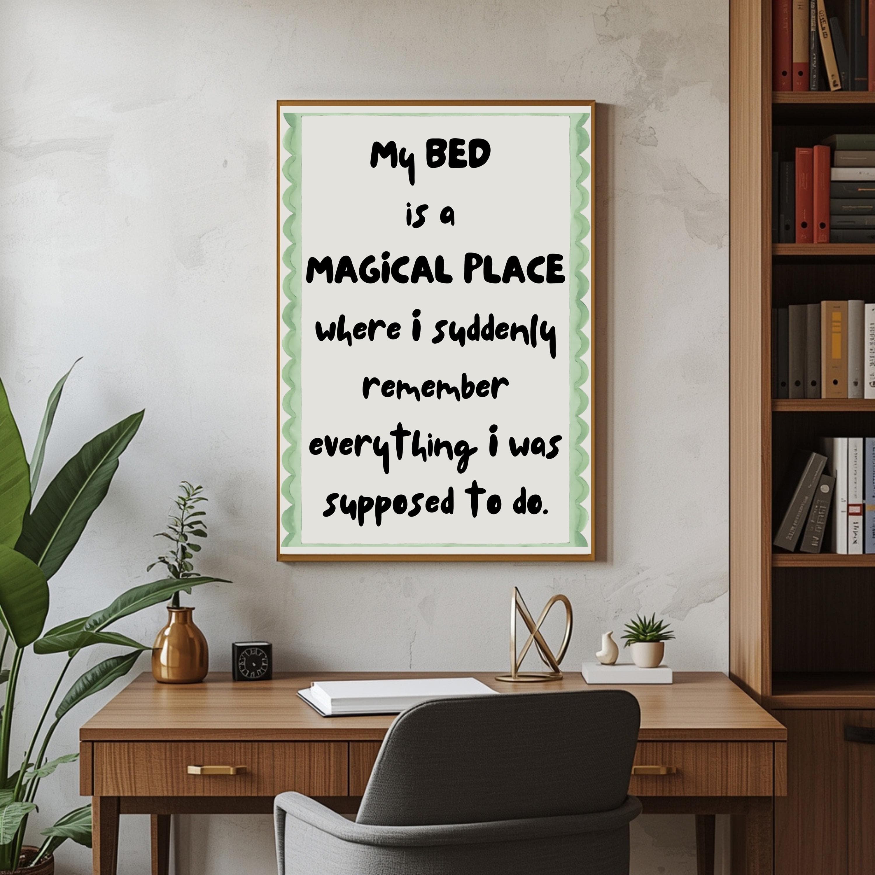 Witty procrastinator poster digital download. Features a hilarious relatable quote about late-night realizations in modern typography. This printable wall art serves as a funny gift and sarcastic decor for a bedroom or workspace. Files come in 2x3 and 3x4 ratios for easy printing, in high-resolution JPG and PDF formats.