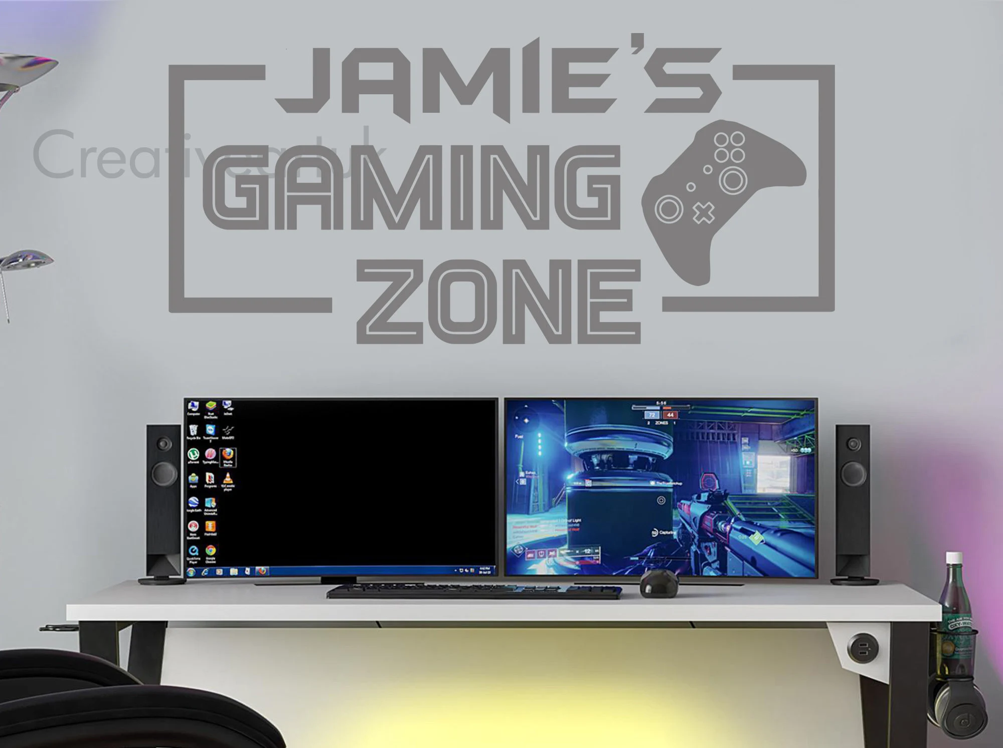 Personalised Gaming Zone Wall Sticker | Custom Gamer Name Decal | Gaming Room Wall Art | Kids Bedroom Gamer Decor | Vinyl Wall Sticker XBGZB - image 3