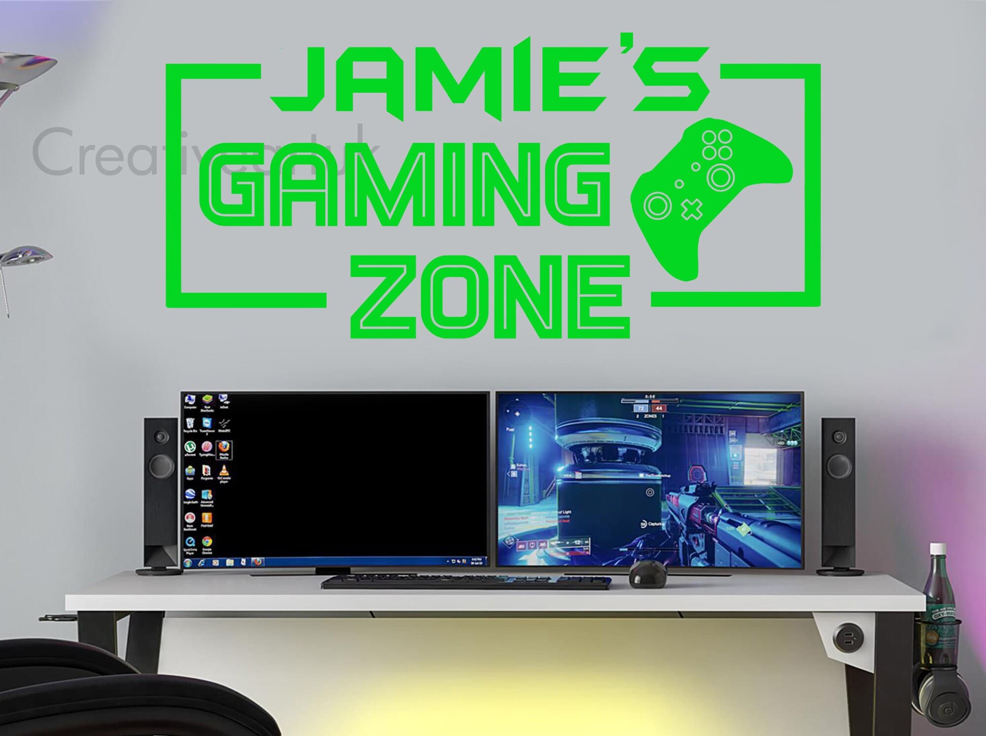 Personalised Gaming Zone Wall Sticker | Custom Gamer Name Decal | Gaming Room Wall Art | Kids Bedroom Gamer Decor | Vinyl Wall Sticker XBGZB - image 4