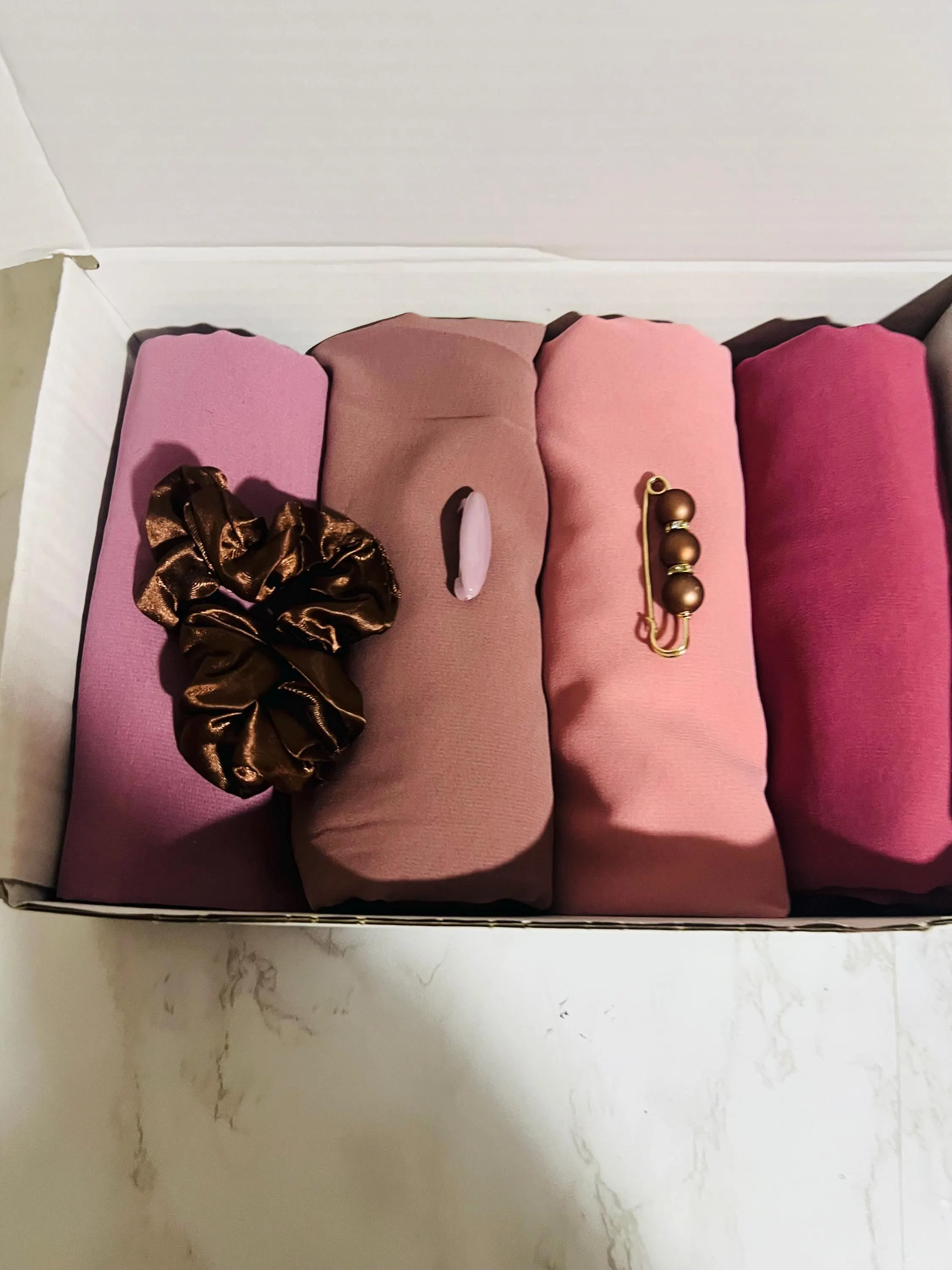 Dubai Chiffon Hijab Gift Set, 4-Piece Ramadan Eid Gift - image 4