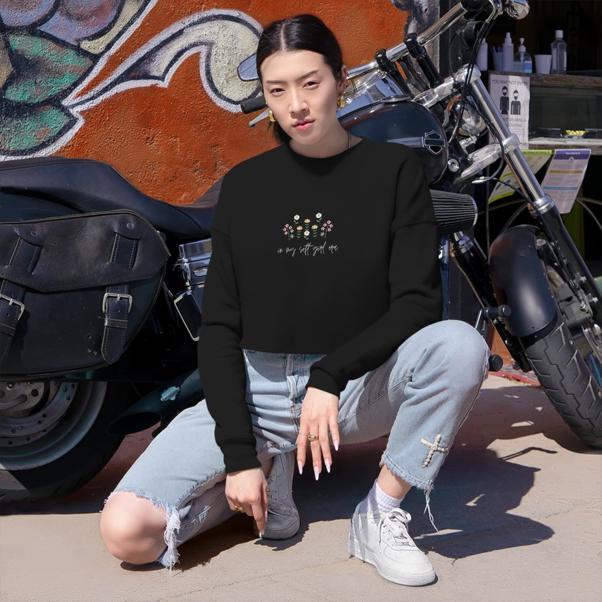 In My Soft Girl Era Women's Cropped Sweatshirt - image 5