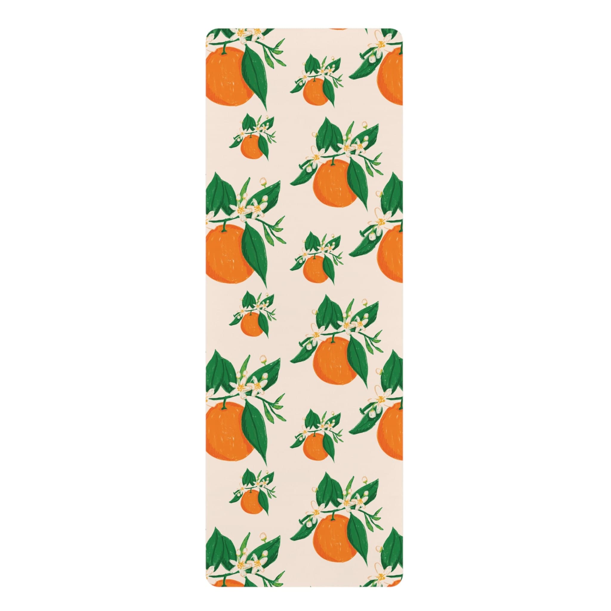 Orange Yoga Mat, Custom Boho Exercise Rubber Rug, Printed Meditation Prayer Fitness, Gifts for Her, Accessories, Cute, Pilates Gifts, Citrus - image 4