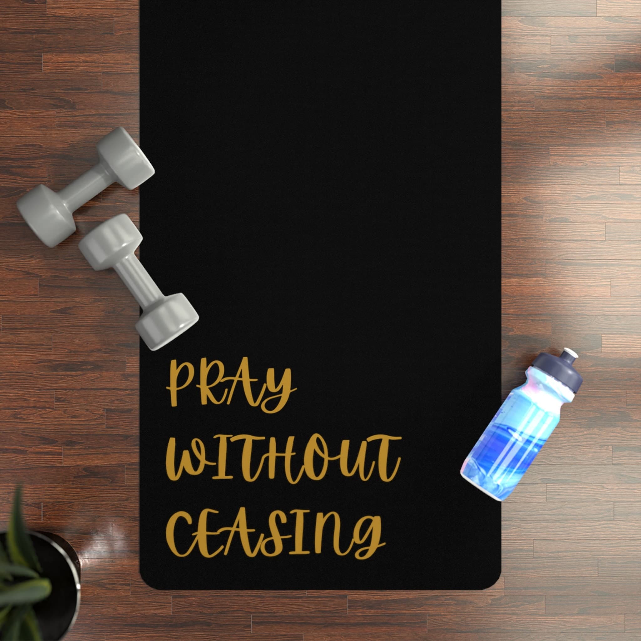 Prayer Mat, Muslim Exercise Yoga Rug, "Pray Without Ceasing" Christian Meditation Prayer, Fitness, Travel, Gift for Her, Yoga Accessories - image 5