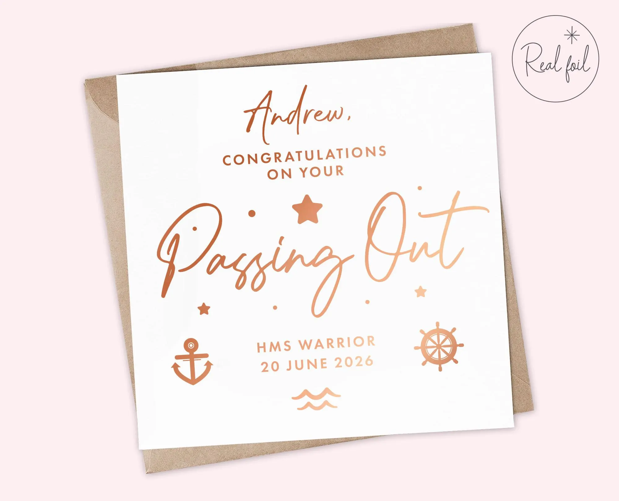 Navy Passing Out Card Personalised | Congratulations Passing Out | Military Graduation | Passing Out Ceremony Gift, Passing Out Parade Card - image 4